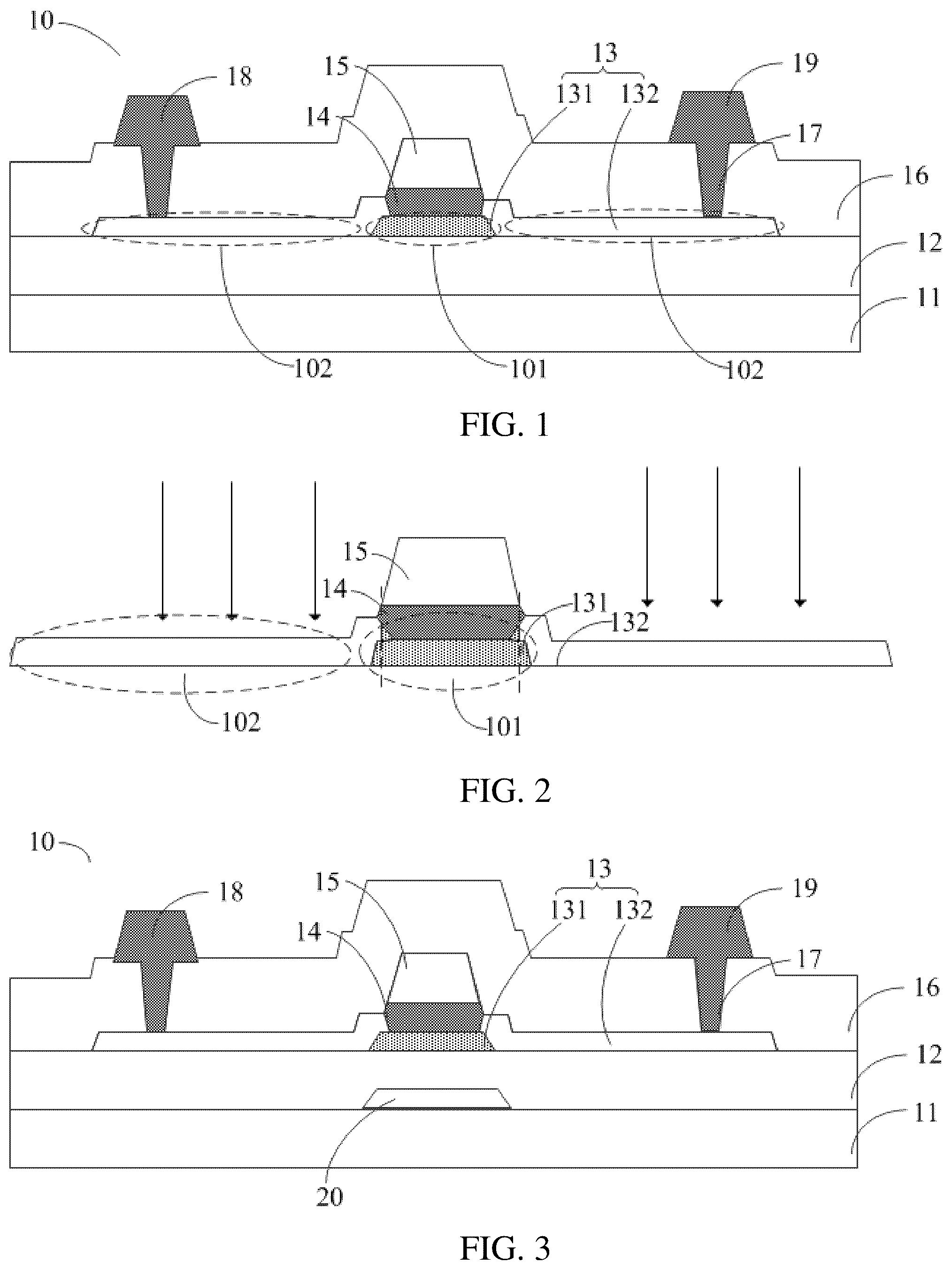 Patent US12317684 — Array substrate with overlapping active layers having channel width greater than gate width, method for preparing the same, and display panel — Figure 1