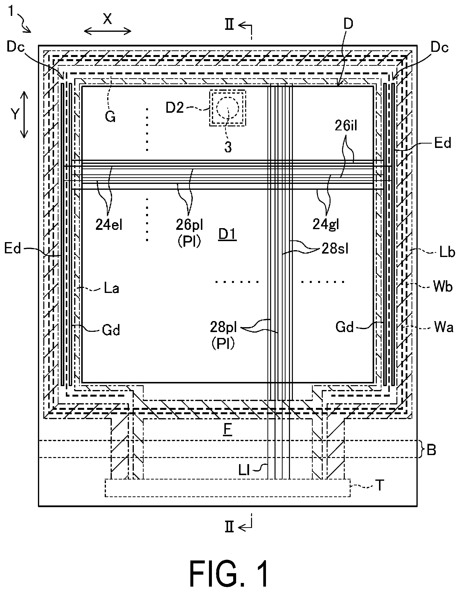 Patent US12317696 — Display device — Figure 1