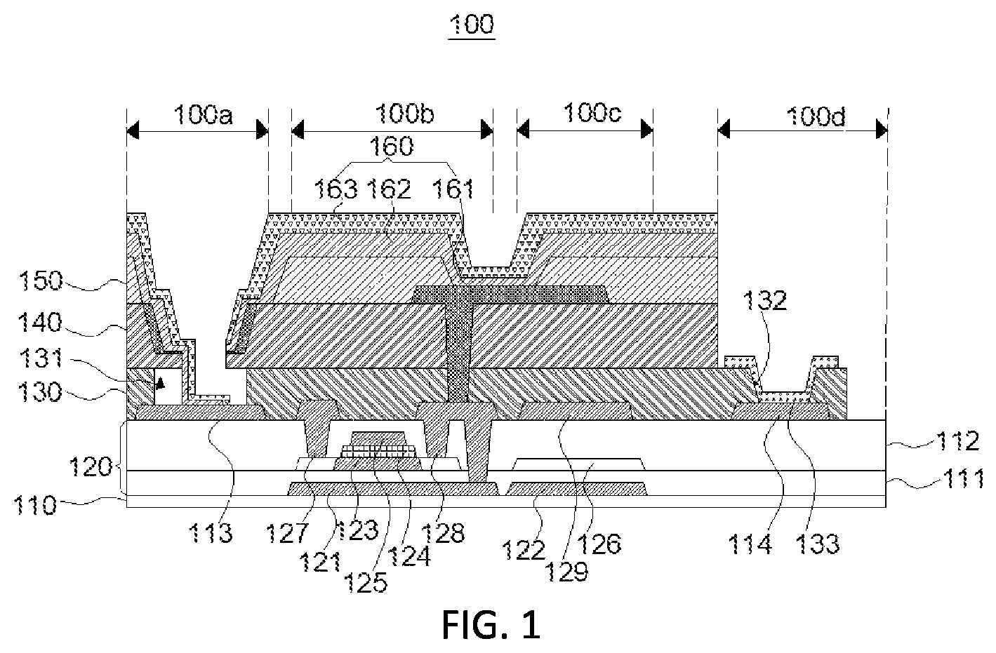 Patent US12317697 — Display panel and manufacturing method thereof — Figure 1