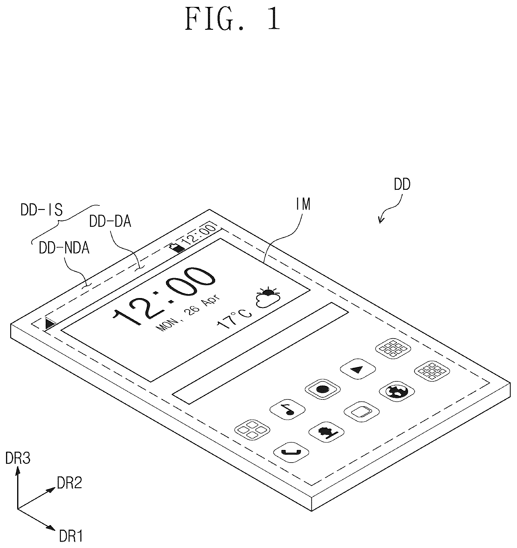 Patent US12317726 — Electronic device comprising display panel and input sensor — Figure 1