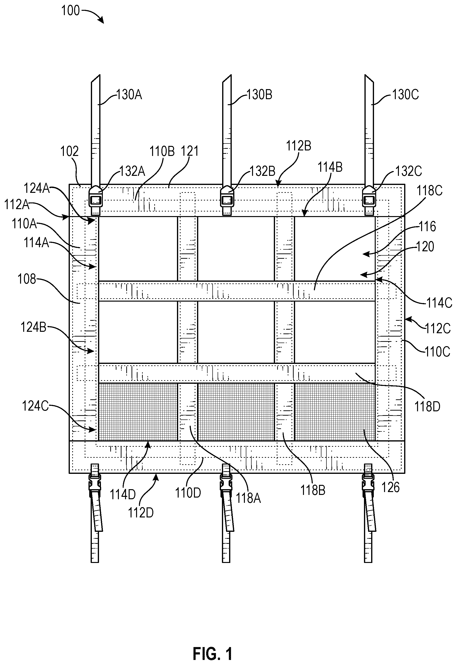 Patent US12317856 — Removably attachable manger cover and system for horse trailers — Figure 1