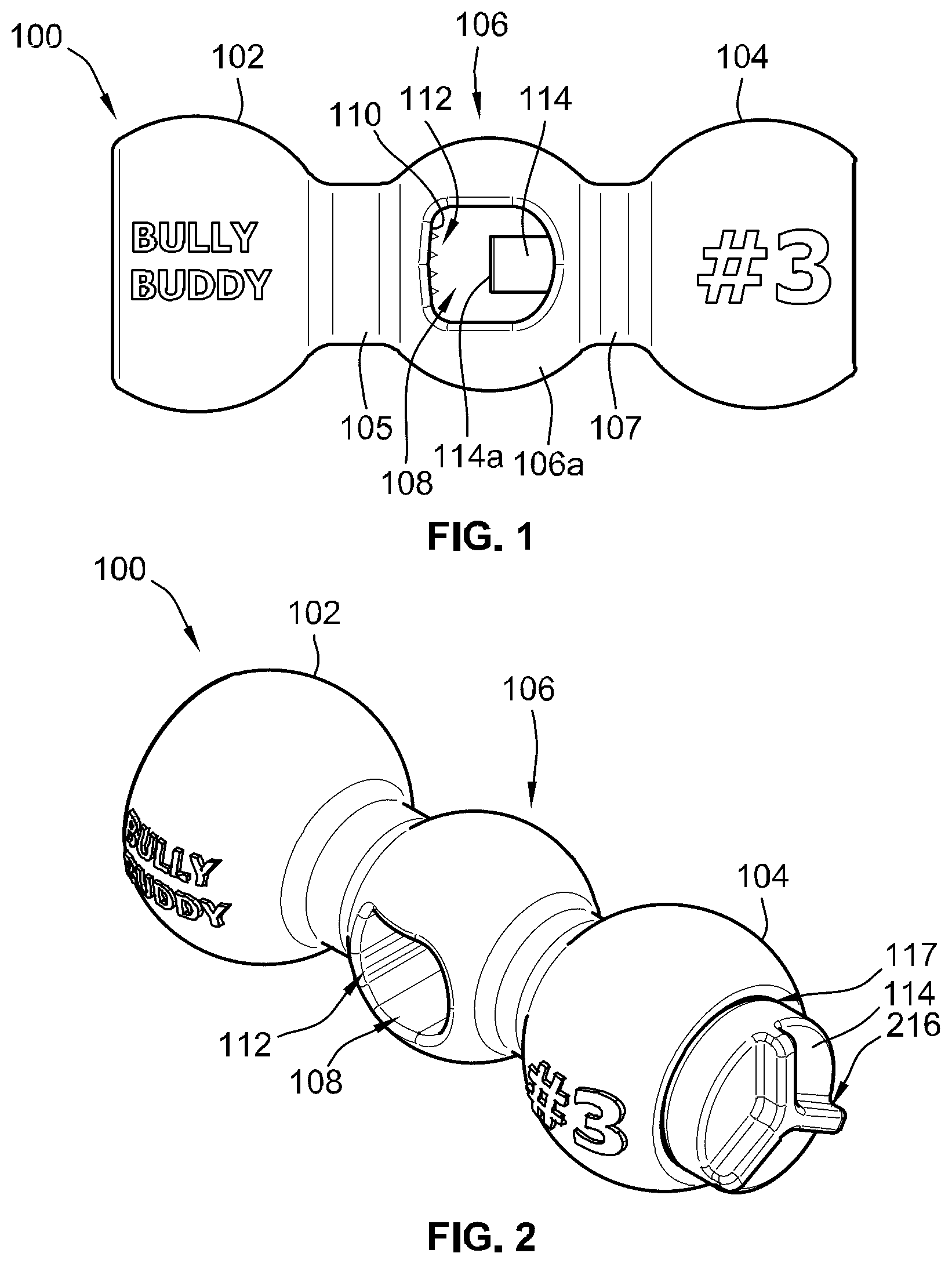 Patent US12317863 — Pet treat holder and safety device — Figure 1
