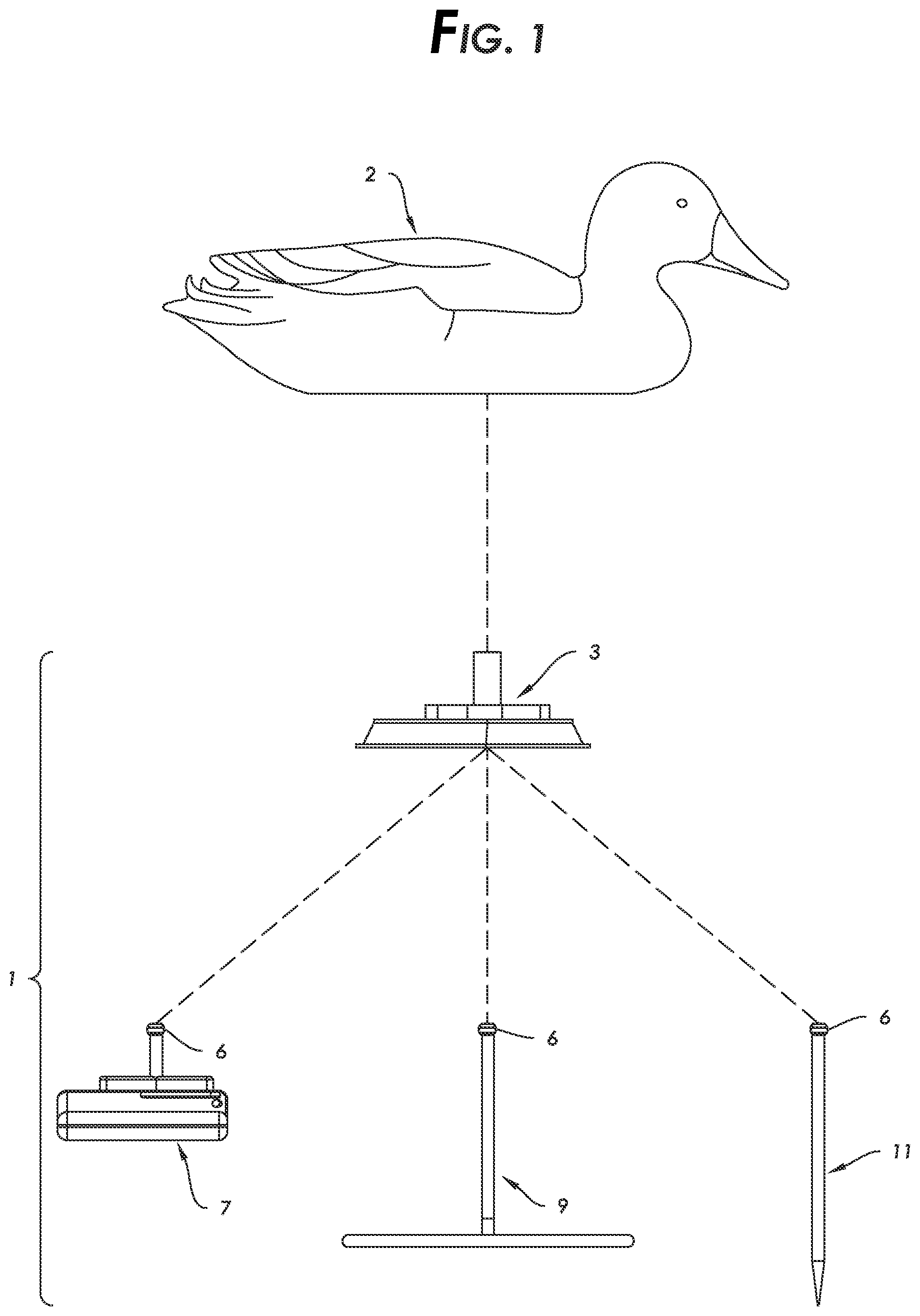 Patent US12317885 Figure 1 – Modular system for a decoy