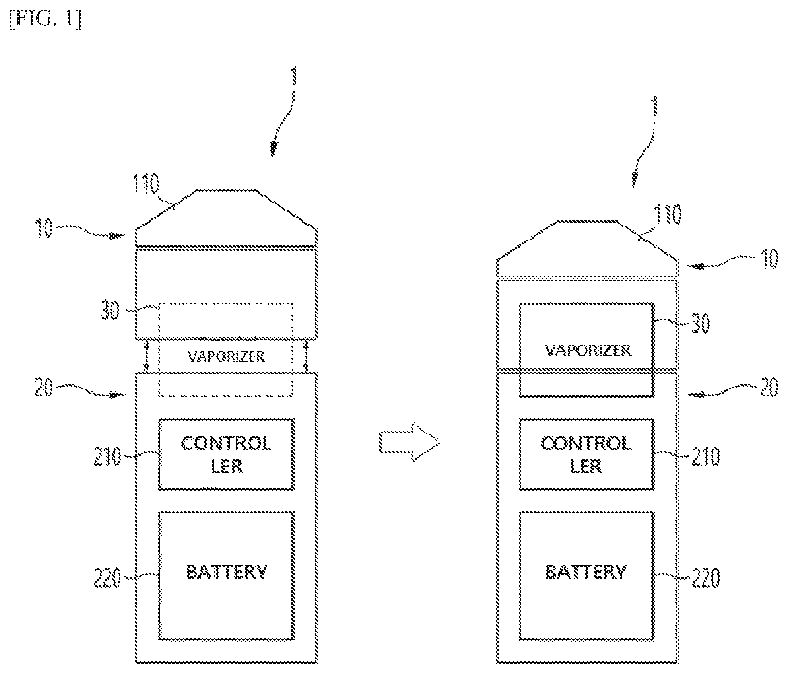 Patent US12317922 — Ultrasonic-based aerosol generation device and cartridge recognition method thereof — Figure 1