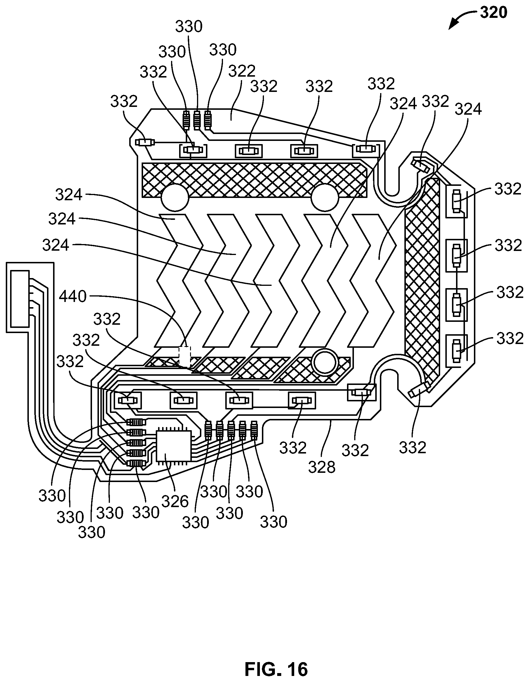 Patent US12317963 Figure 16 – Article of footwear having an automatic lacing system