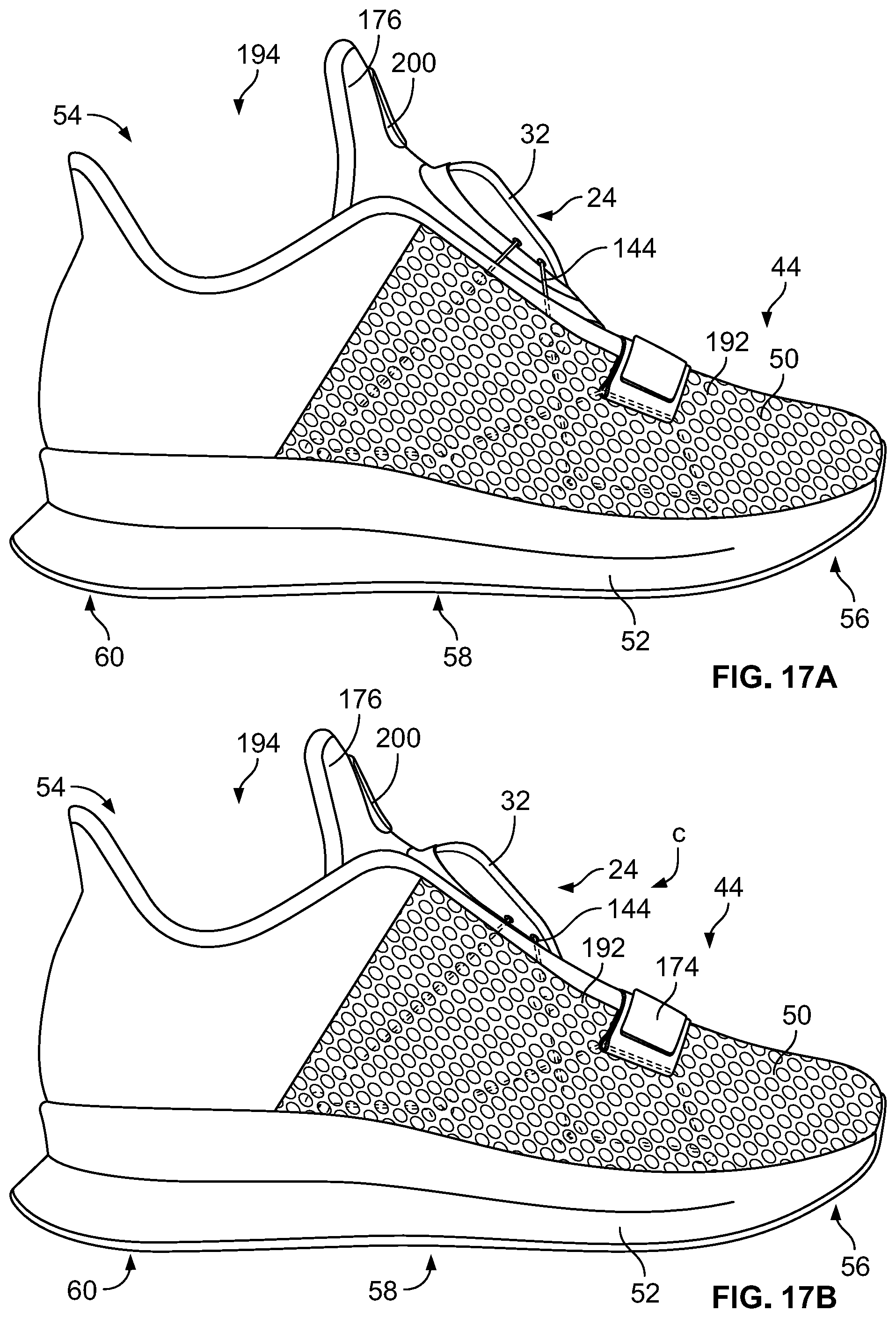 Patent US12317963 Figure 17 – Article of footwear having an automatic lacing system