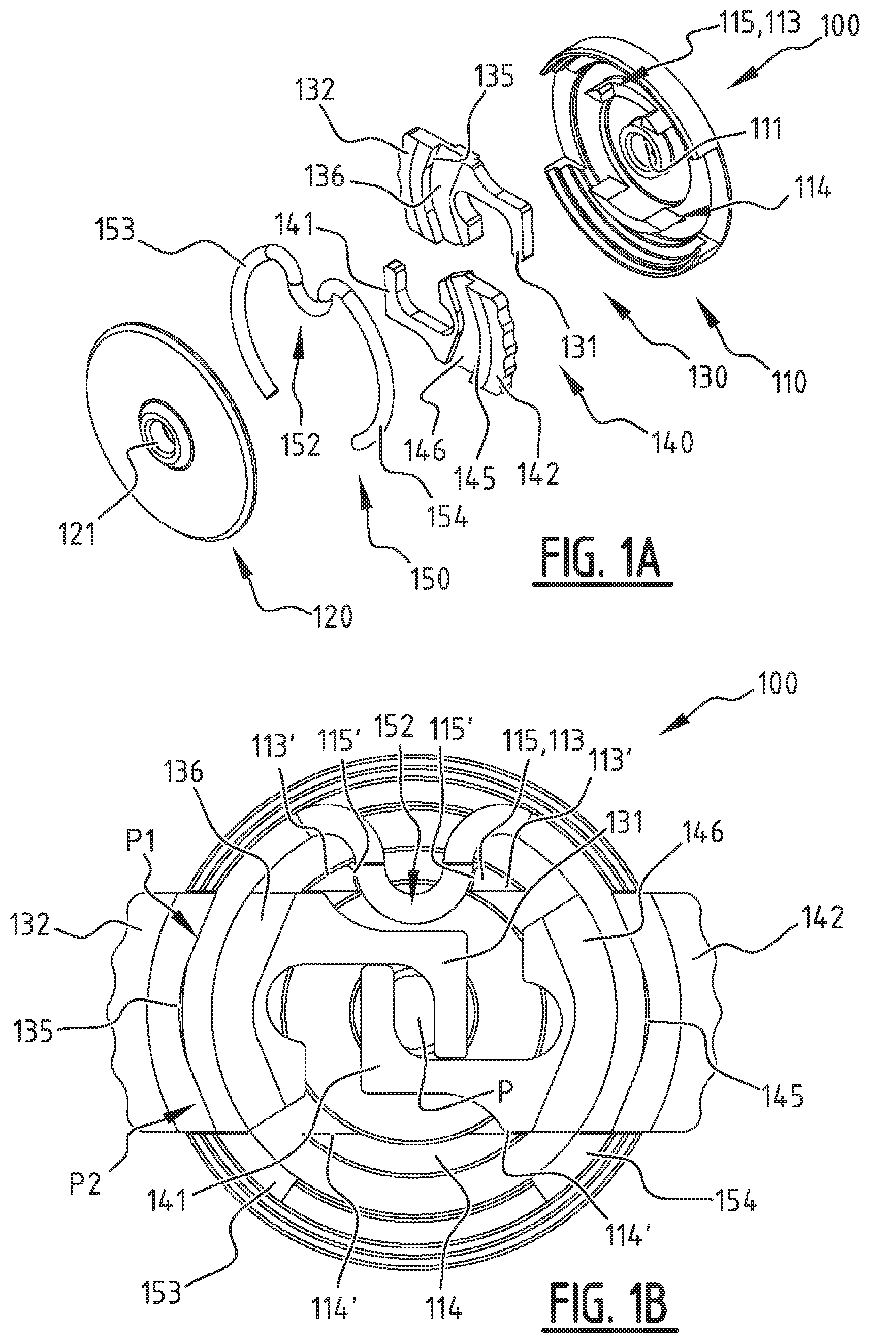Patent US12317975 — Earring or brooch back — Figure 1