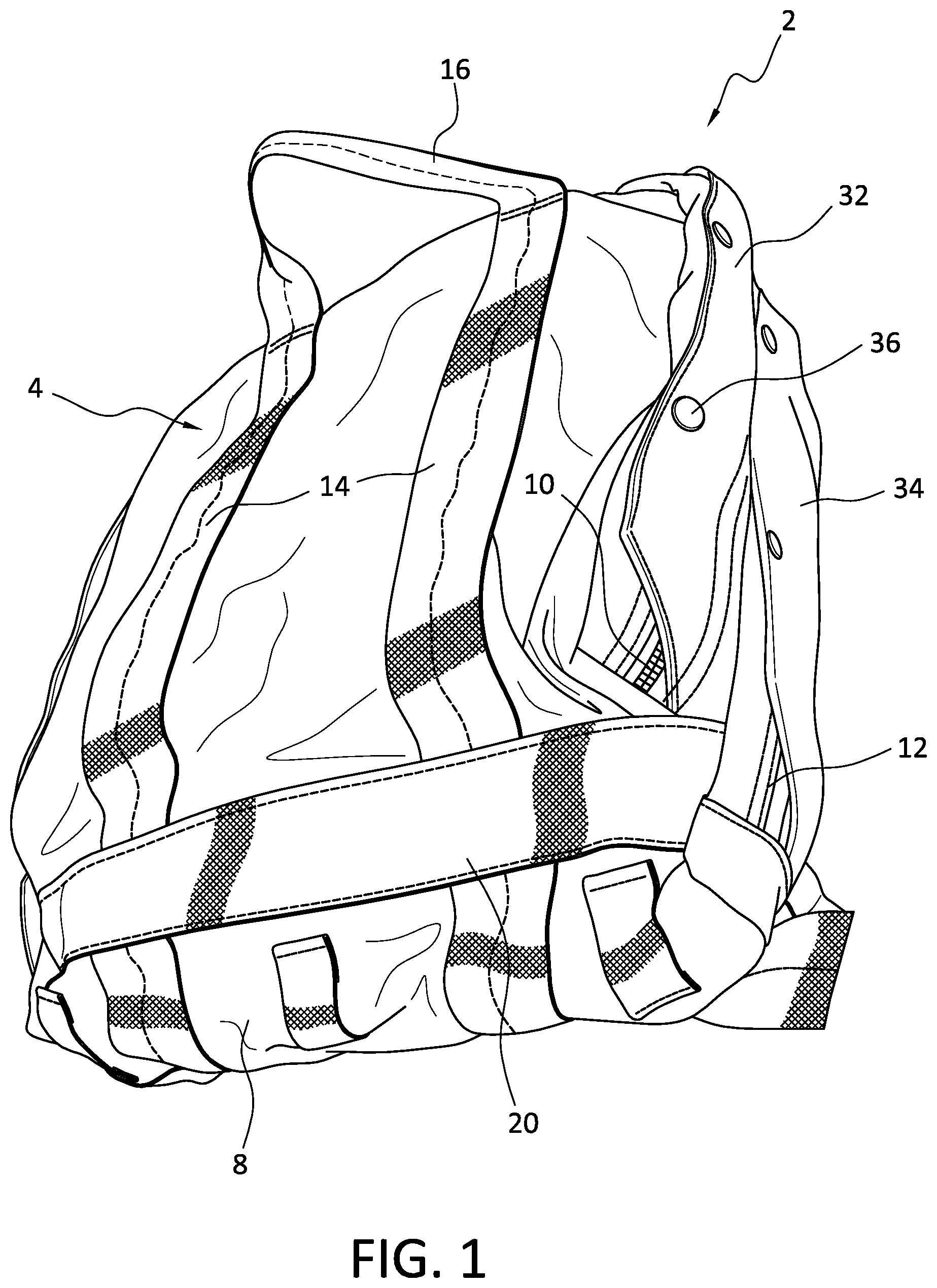 Patent US12317989 — Bag in particular a backpack for placement in an aircraft ejection seat — Figure 1