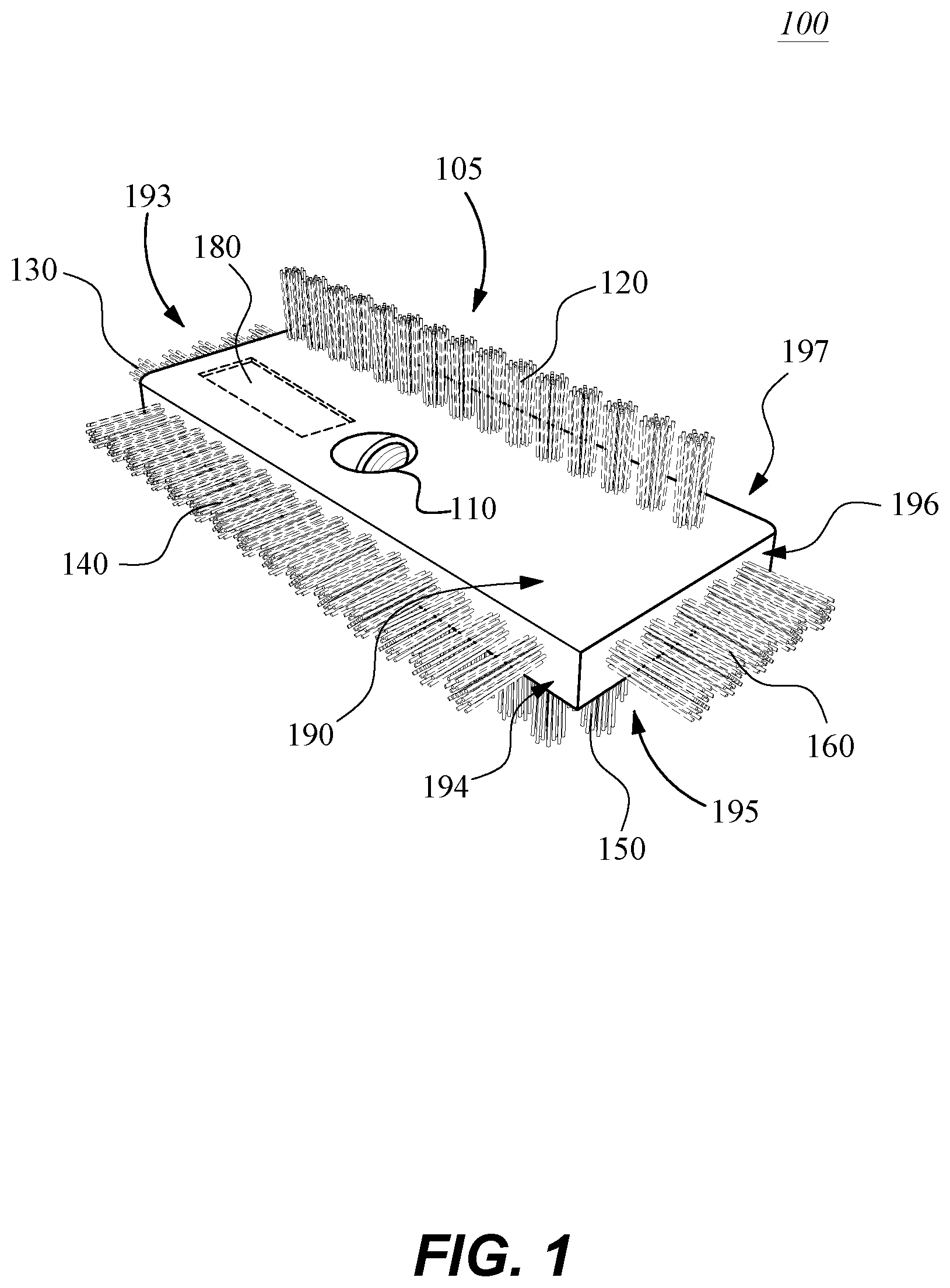 Patent US12317992 — Universal gutter guard cleaning brush — Figure 1