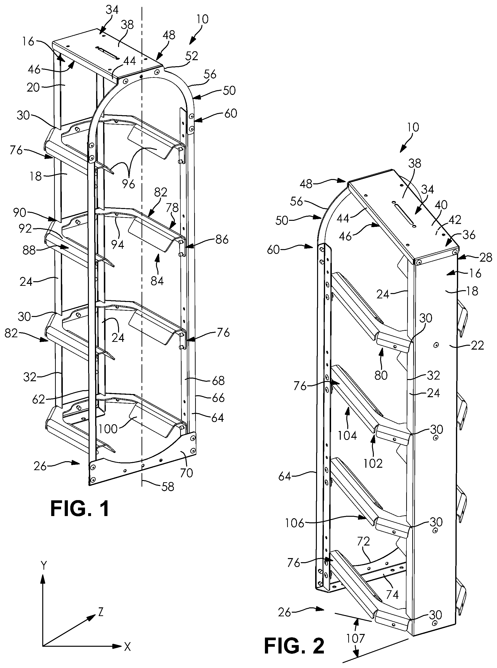 Patent US12317998 — Tank rack — Figure 1