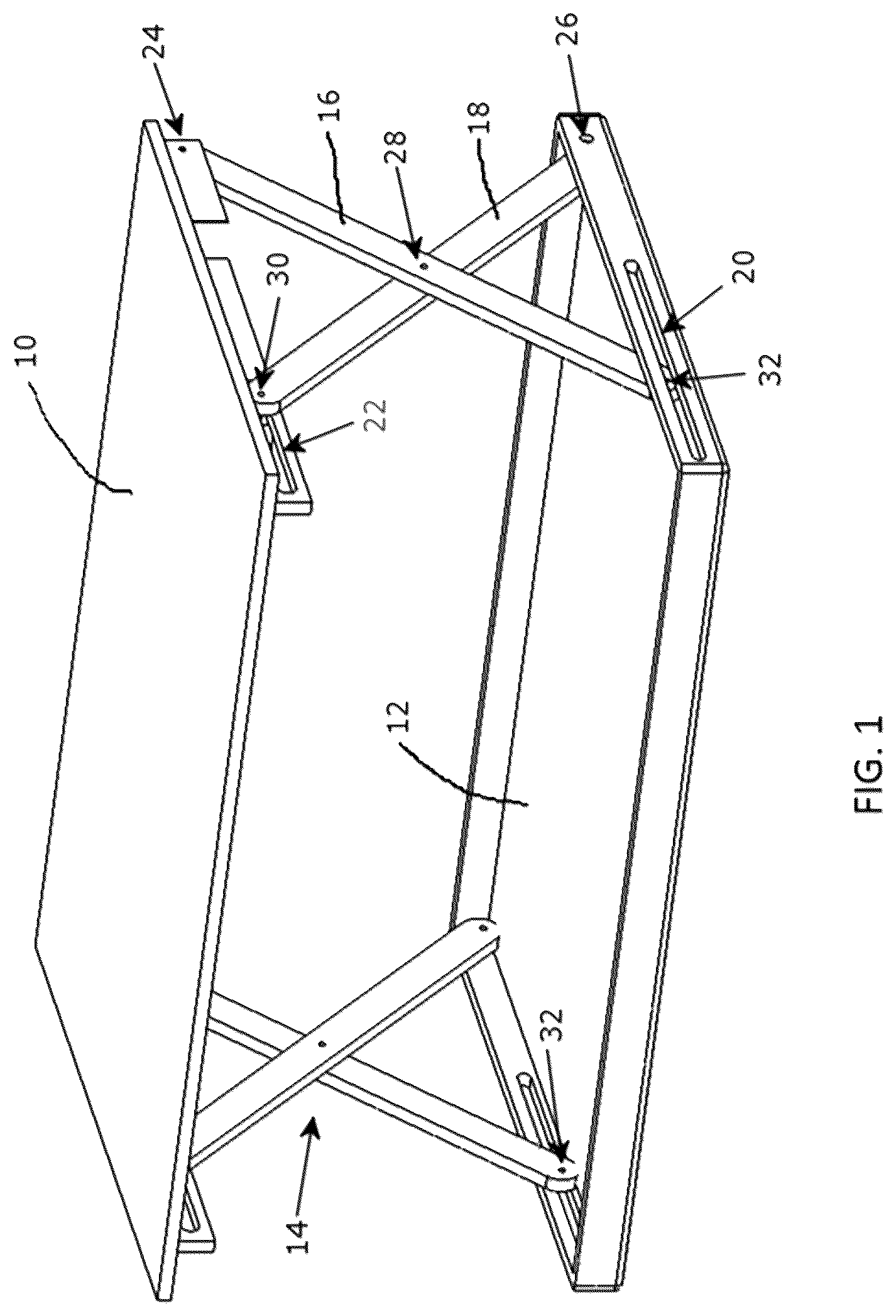 Patent US12318003 — Desktop workspace that adjusts vertically — Figure 1