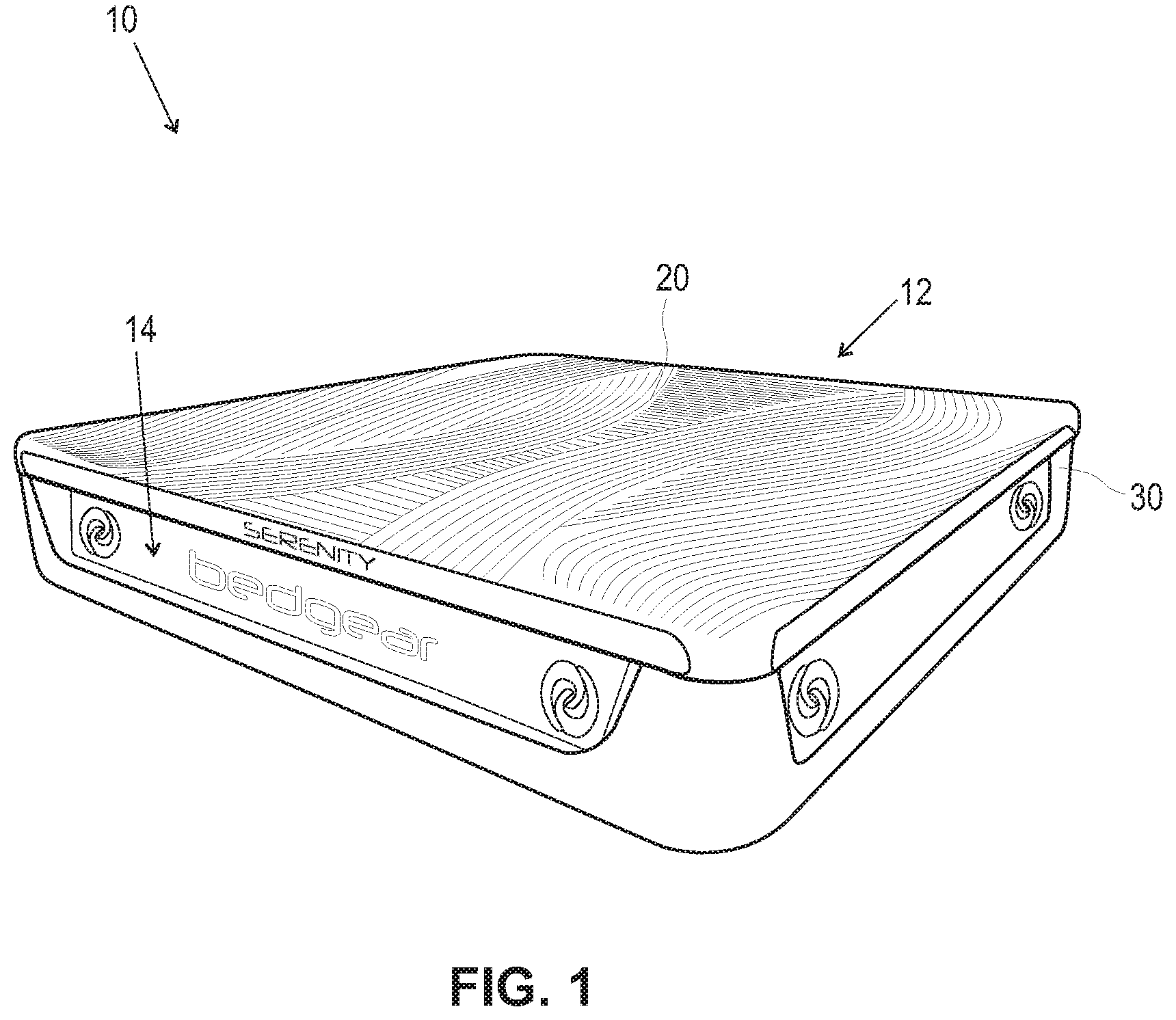 Patent US12318011 — Customizable mattress — Figure 1