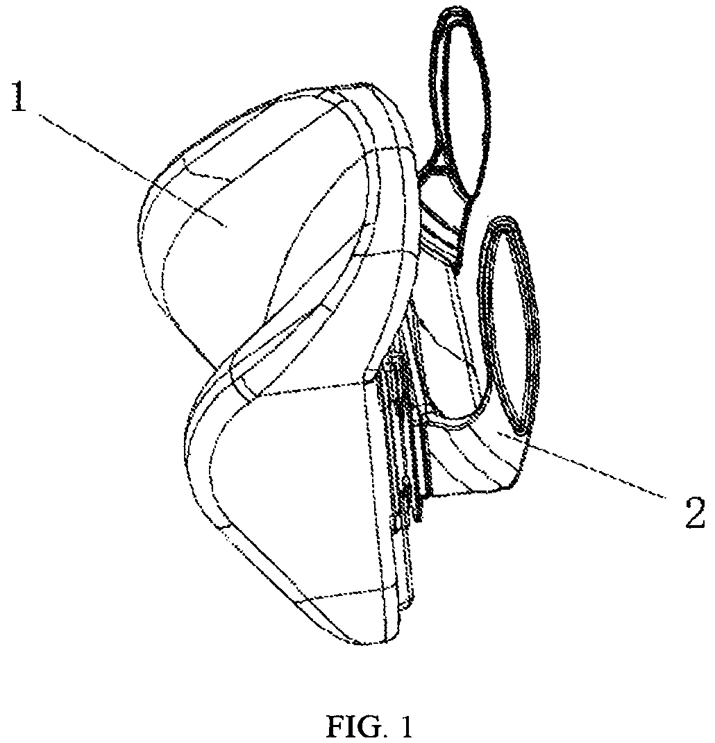 Patent US12318016 Figure 1 – Car seat neck pillow with clamping and fixing structure