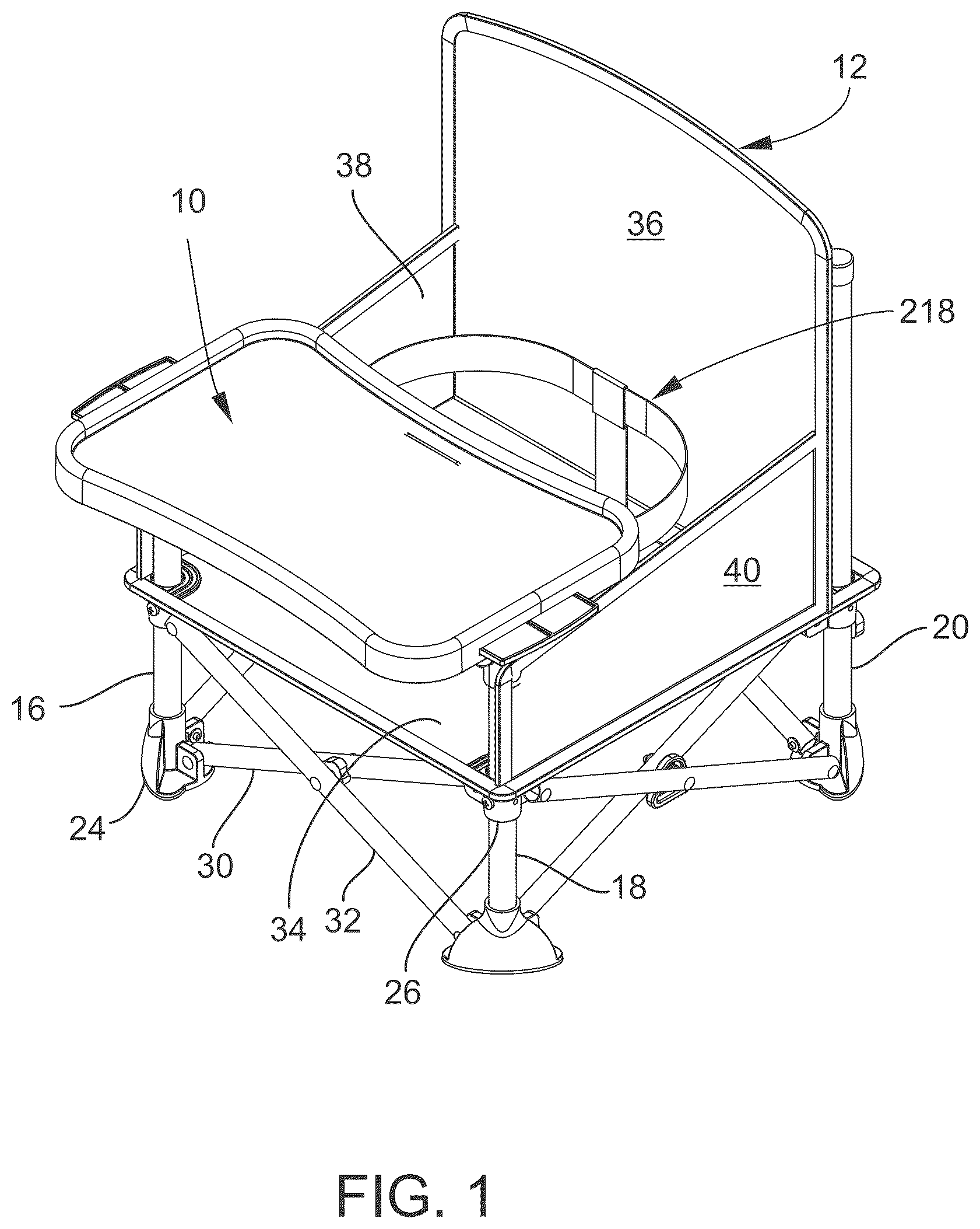 Patent US12318017 — Tray with integral mechanism — Figure 1