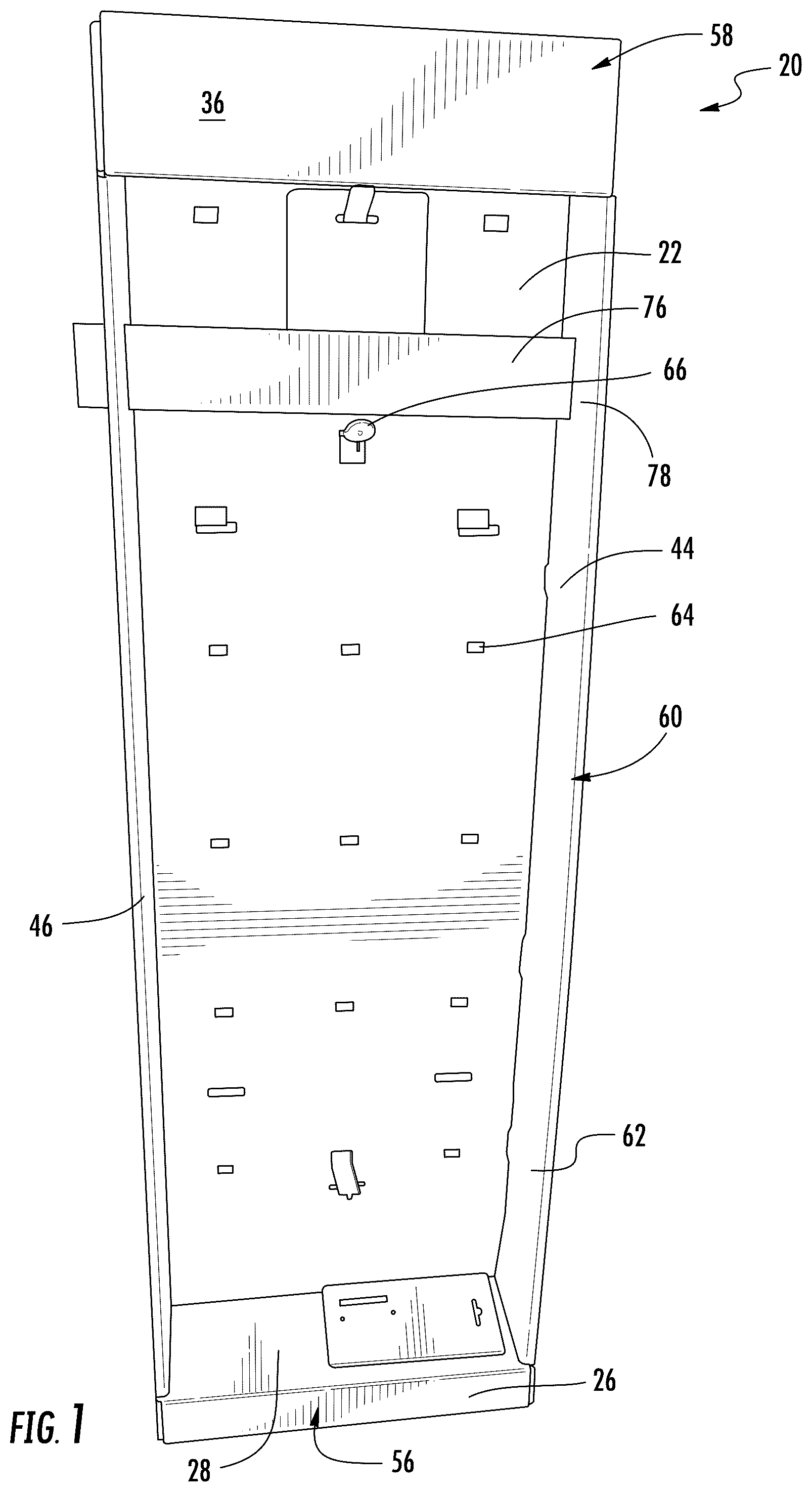Patent US12318023 Figure 1 – Retail product package and display