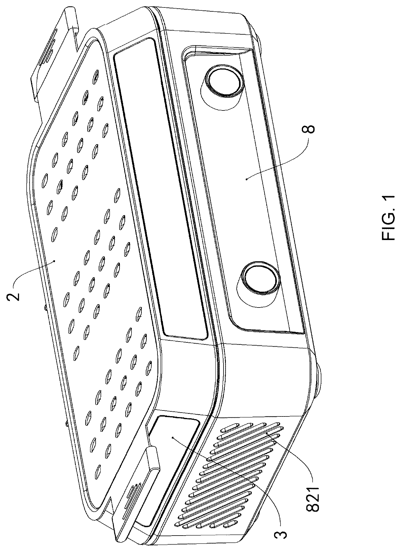 Patent US12318037 — Electric arc grill with oil receiving plate — Figure 1