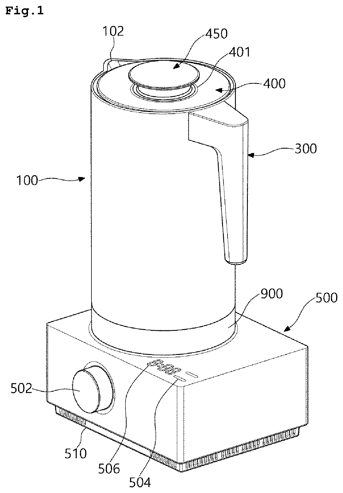 Patent US12318041 — Blender — Figure 1