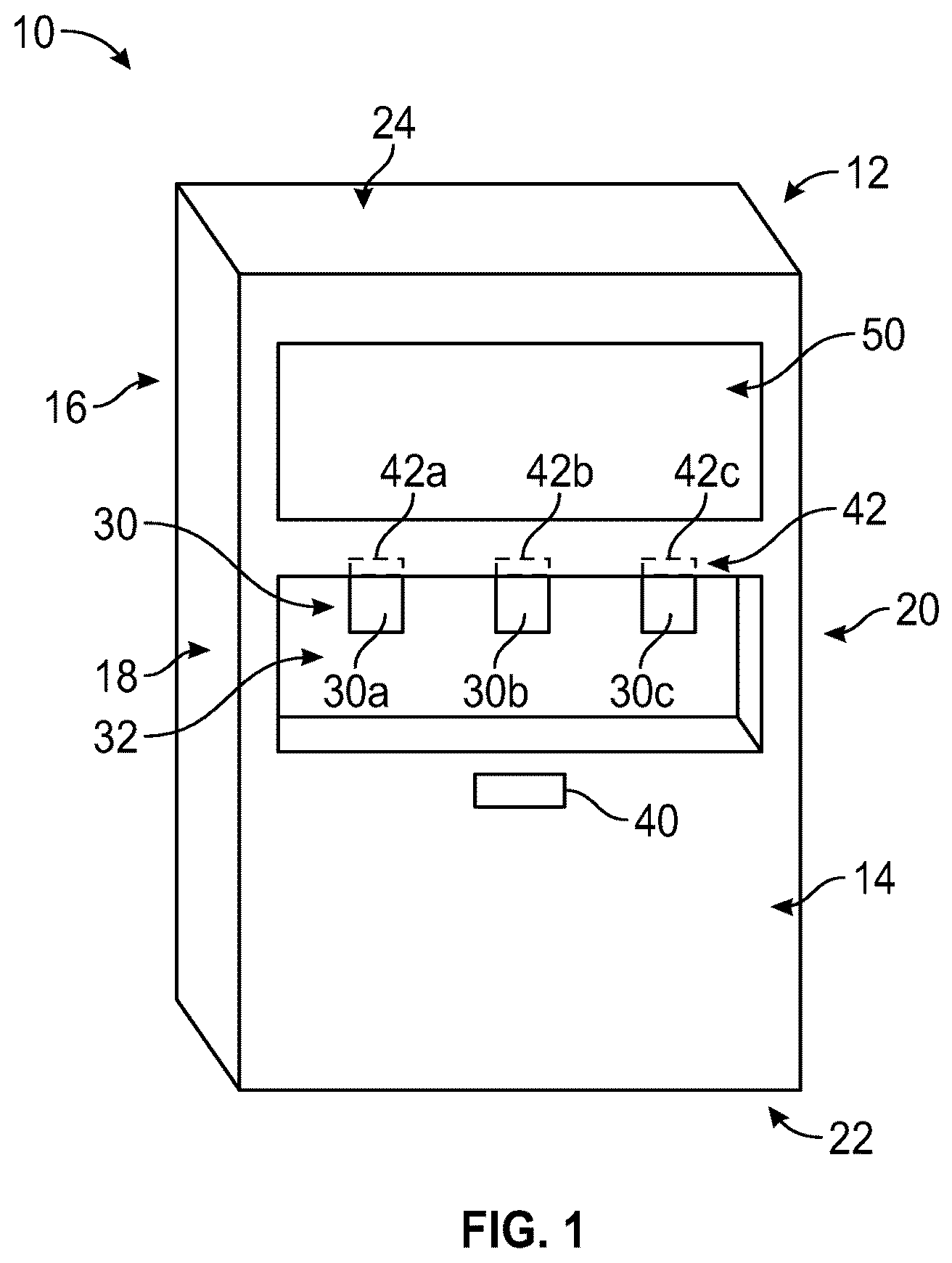 Patent US12318045 — Touchless food dispenser — Figure 1