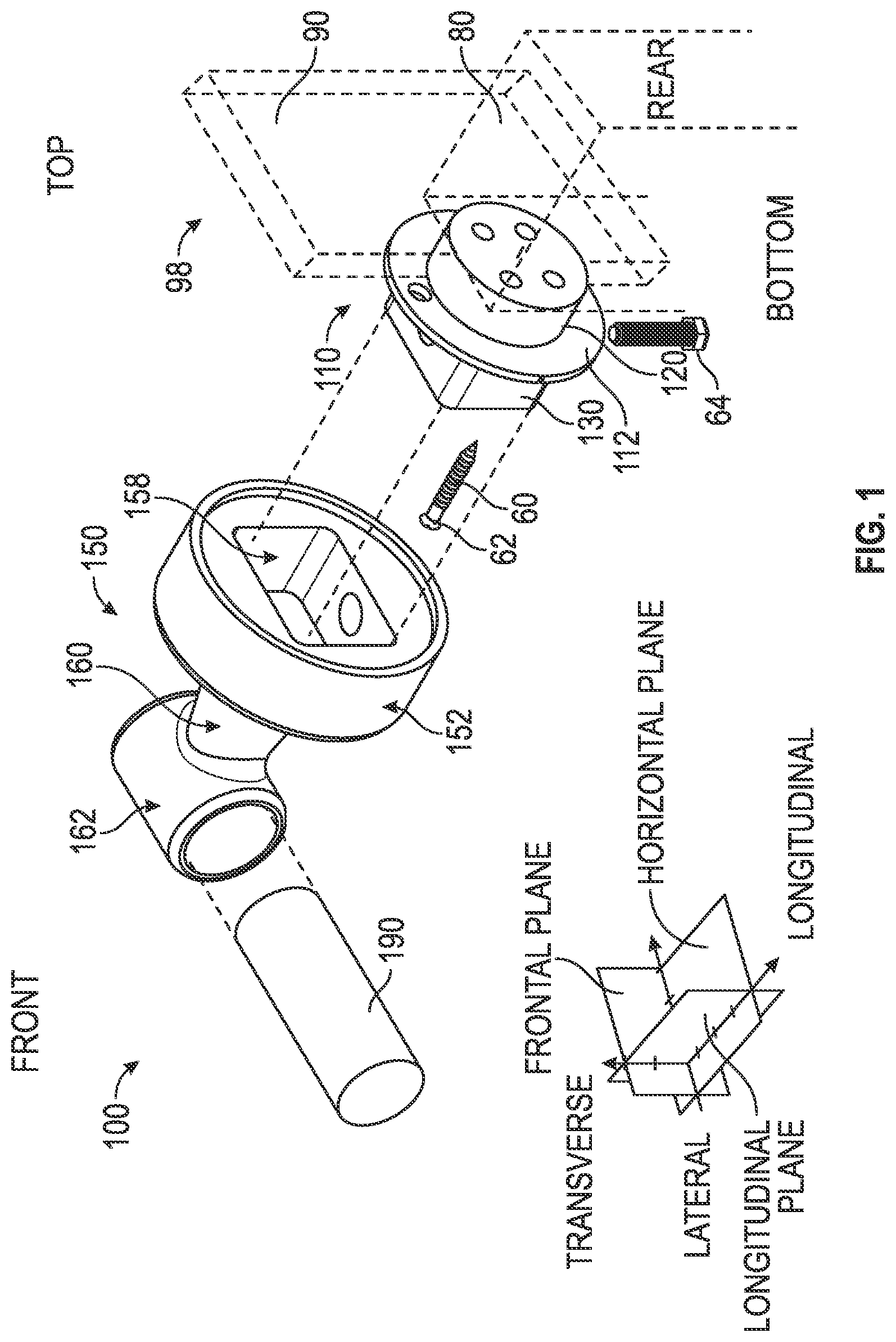 Patent US12318047 — Bracket system and method — Figure 1