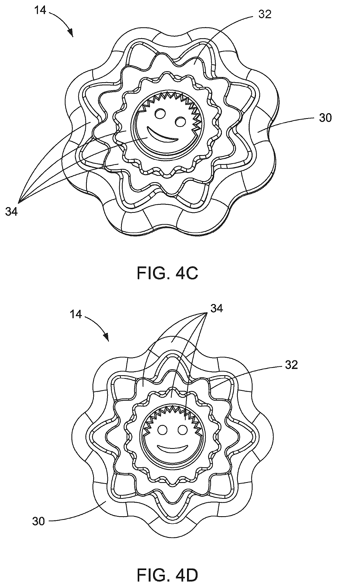 Patent US12318048 Figure 5 – Scrubbing tool having a movable two-section handle and a dissolvable cleaning head