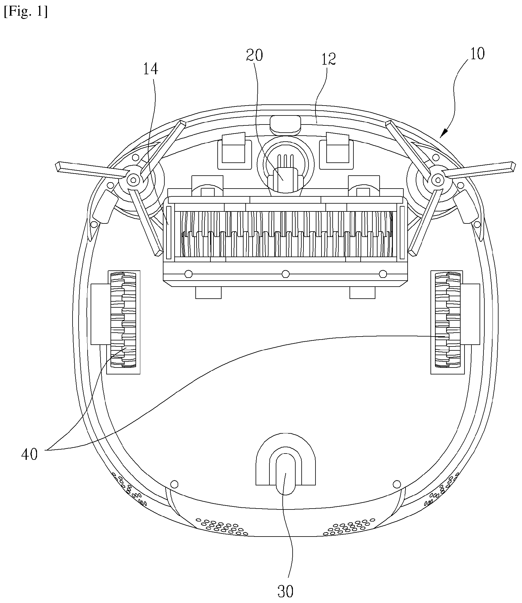 Patent US12318057 Figure 1 – Robot cleaner