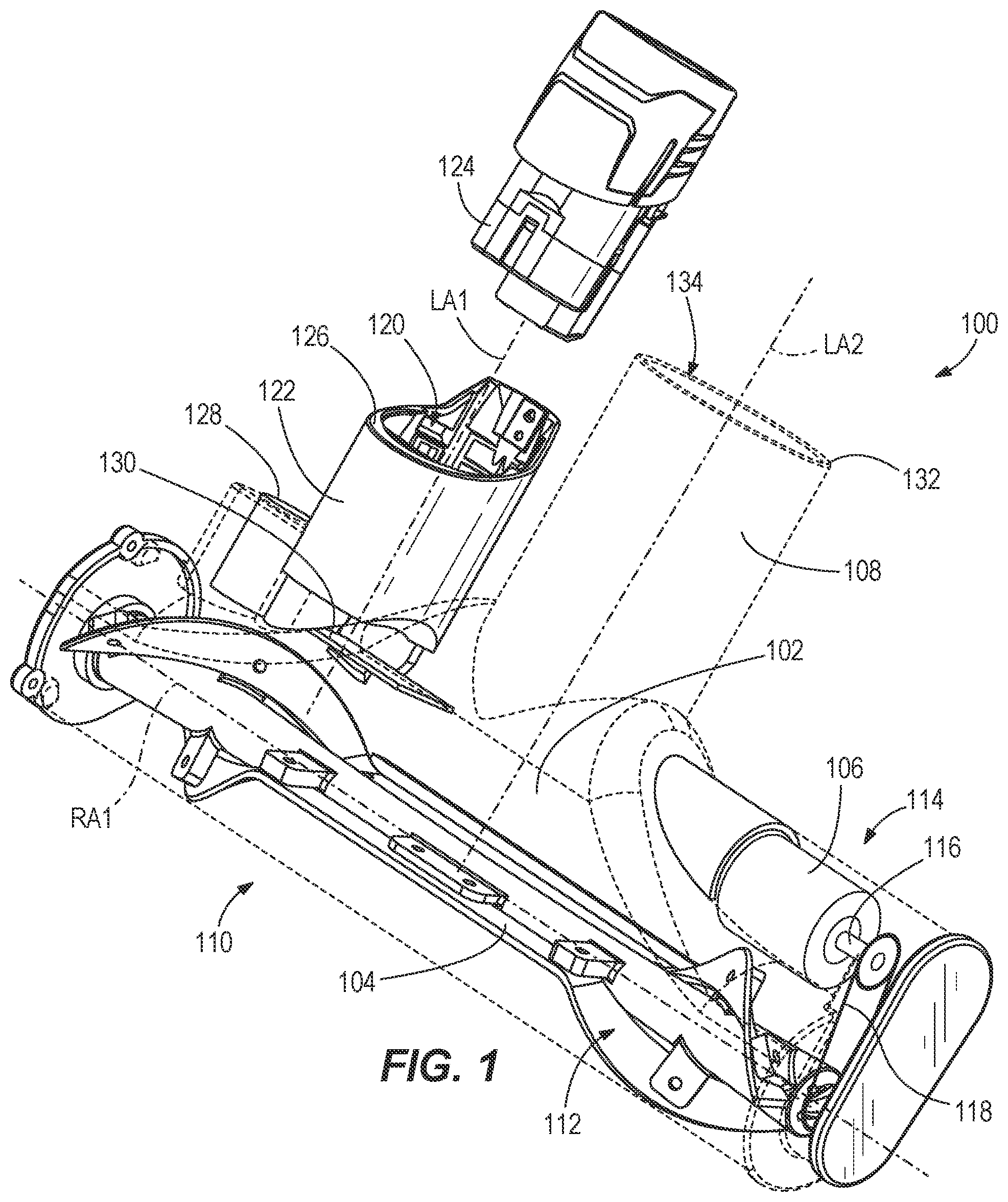 Patent US12318061 — Floor tool attachment for use with vacuum cleaner — Figure 1