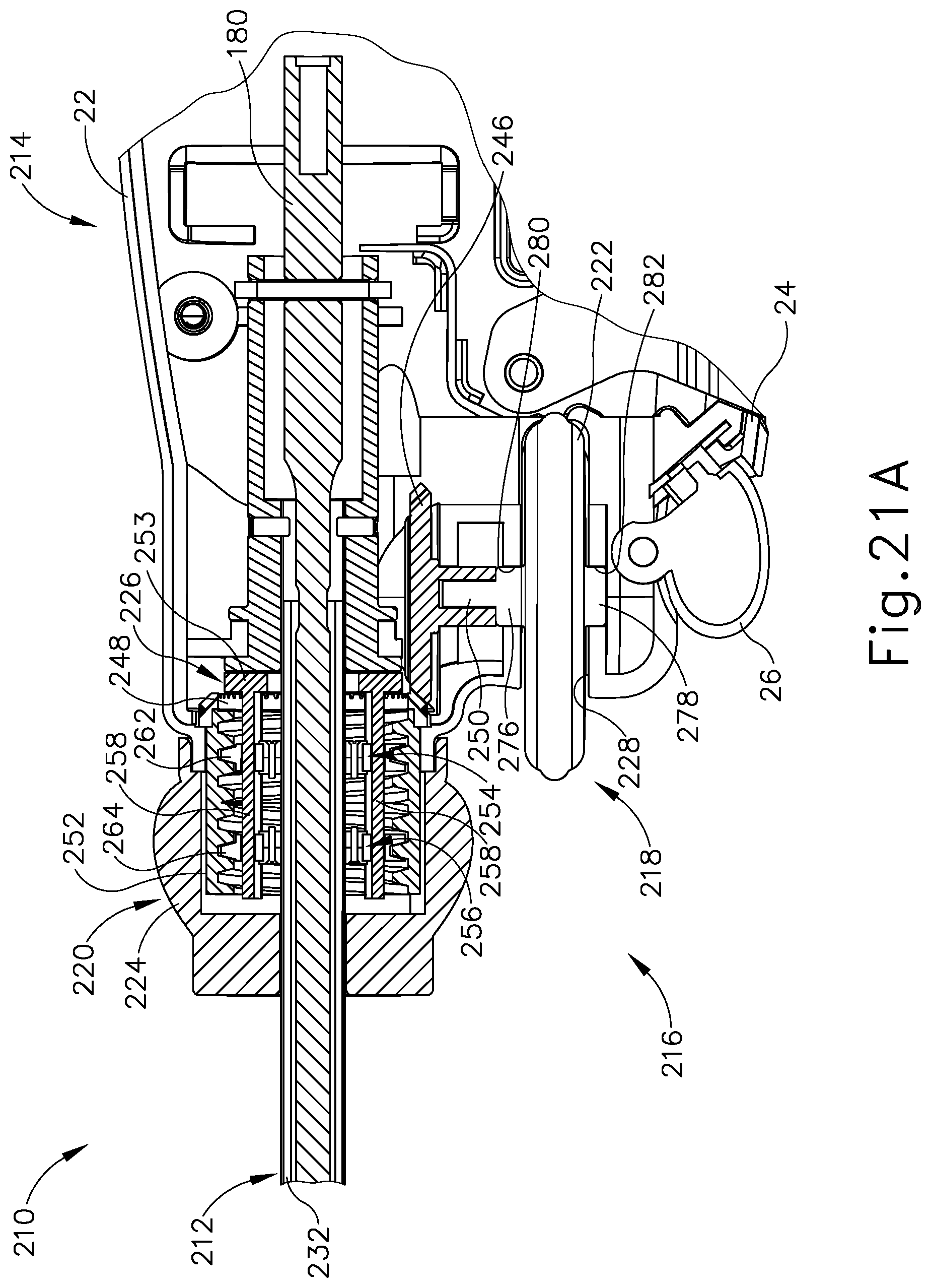 Patent US12318079 Figure 16 – Surgical instrument with locking articulation drive wheel