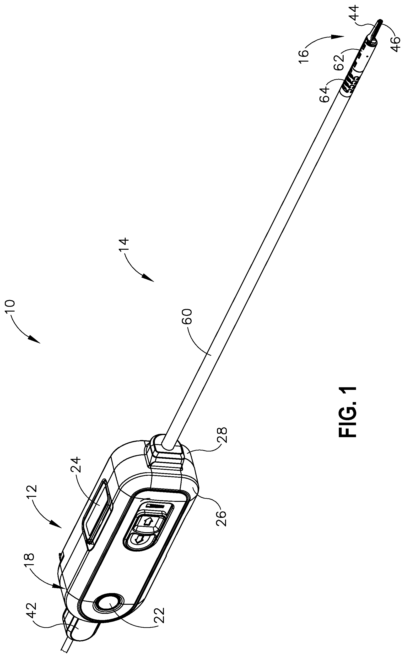 Patent US12318108 — Ultrasonic surgical instrument with a clamp arm clocking assembly — Figure 1