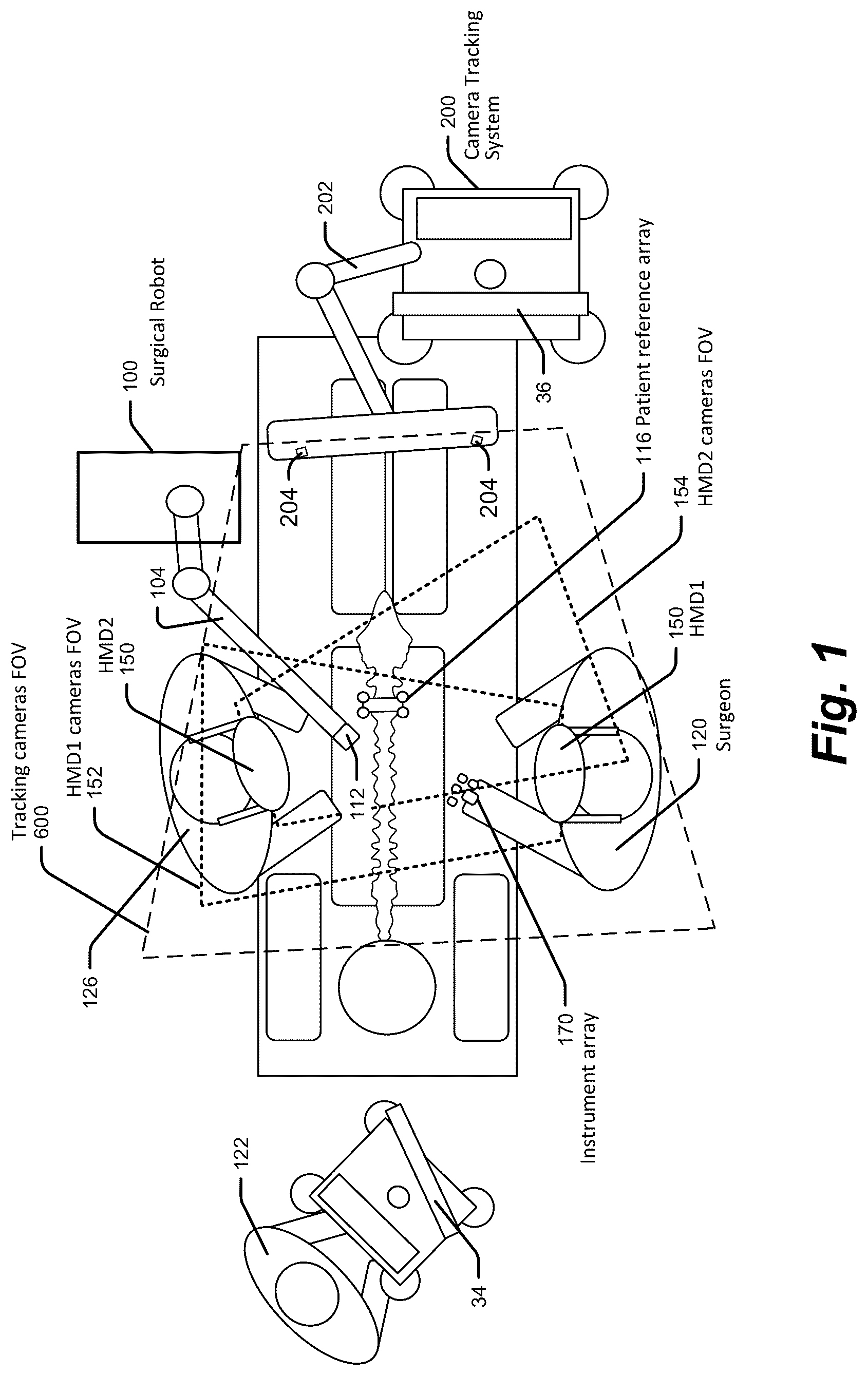 Patent US12318150 — Camera tracking system for computer assisted surgery navigation — Figure 1