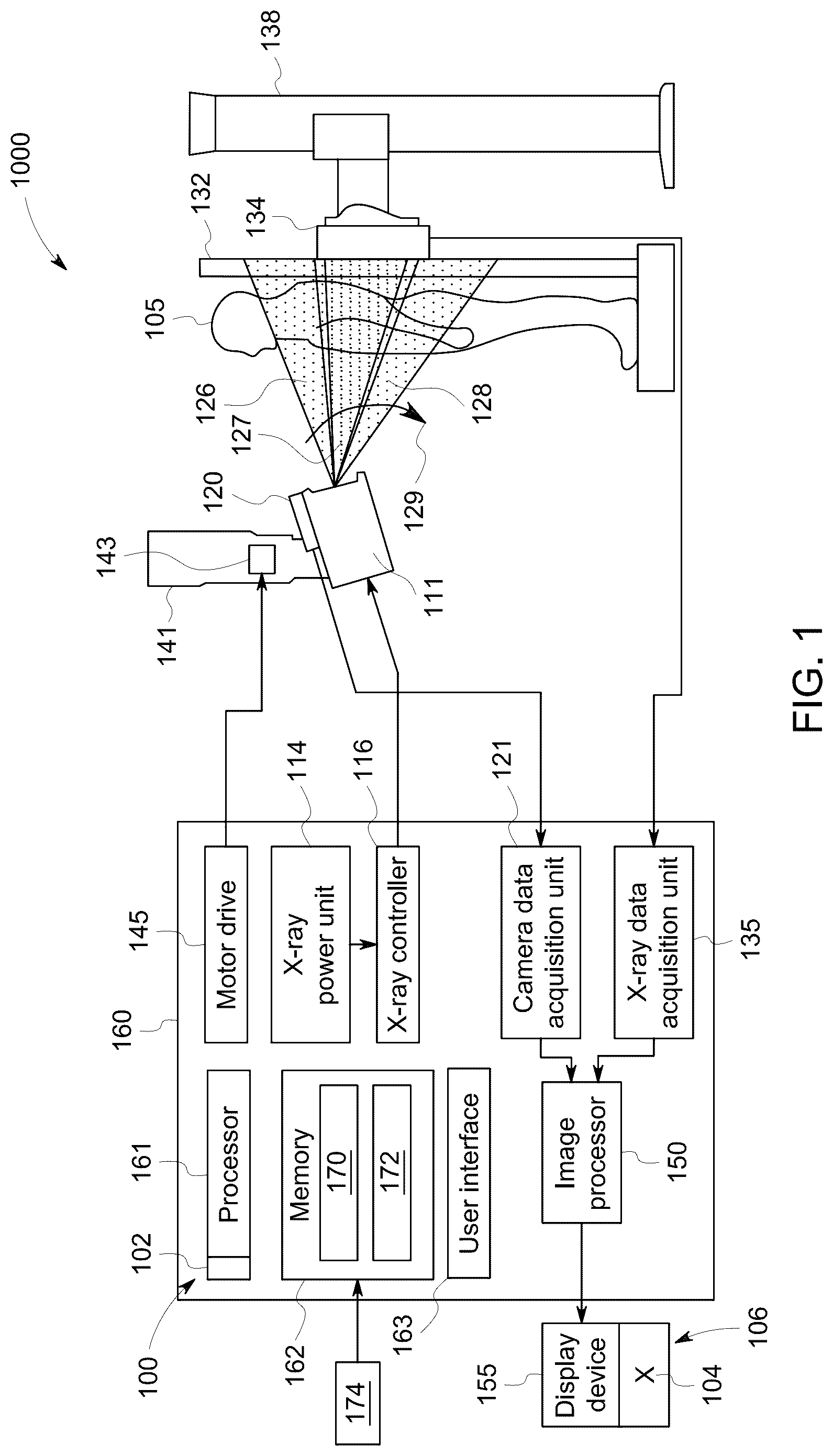 Patent US12318239 — X-ray lead marker detection system for x-ray imaging system — Figure 1