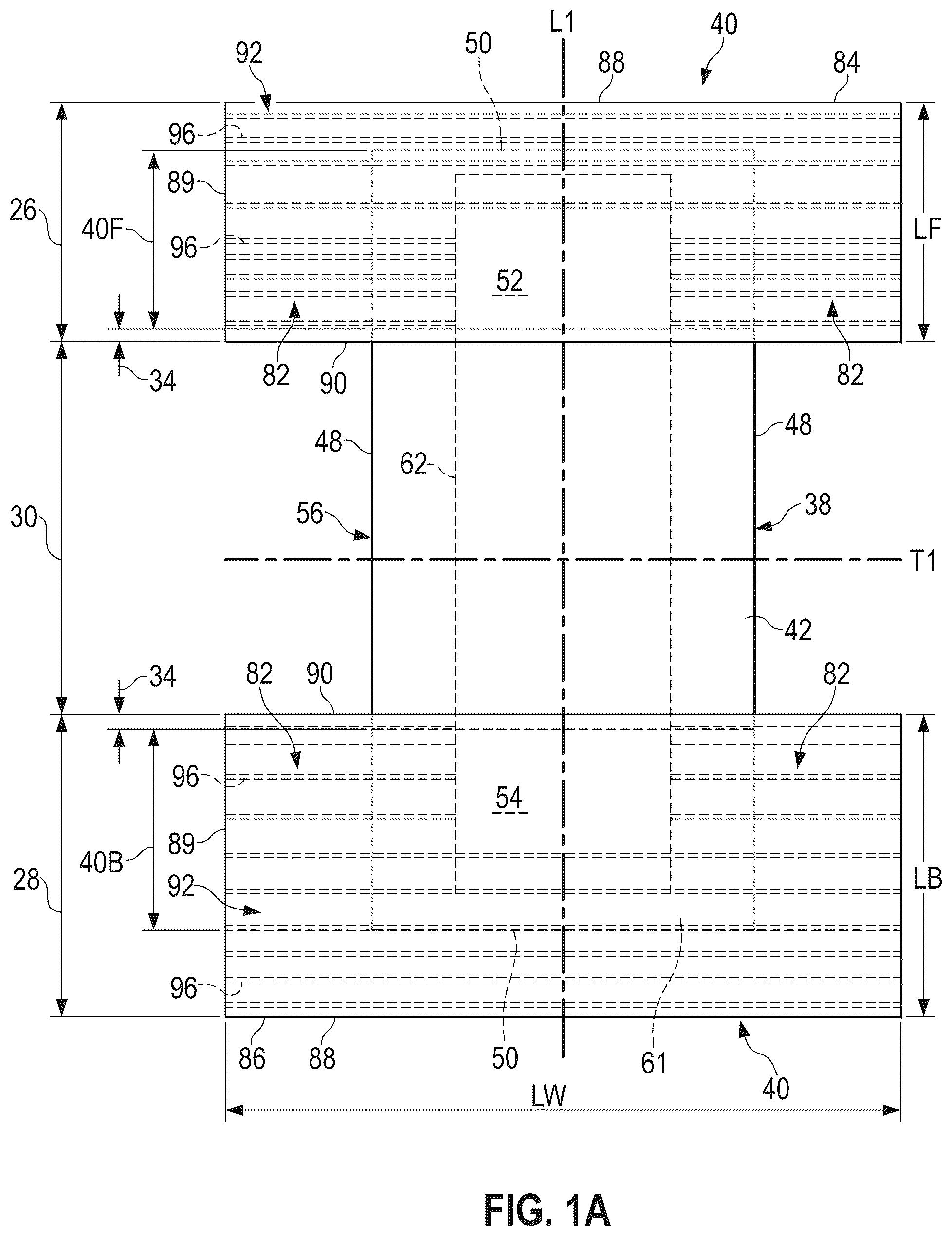 Patent US12318271 — Wearable article comprising an elastic laminate having good wicking properties — Figure 1