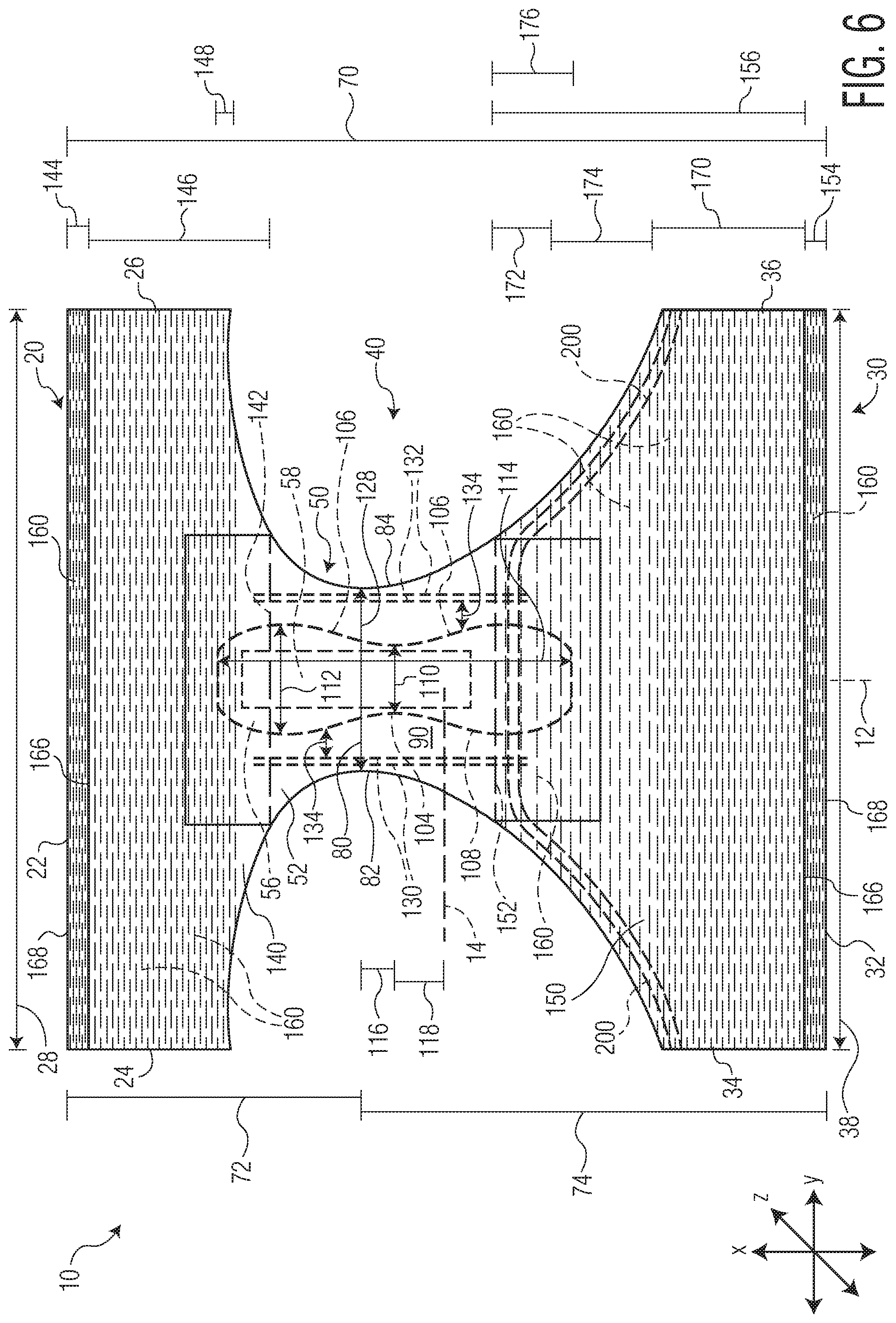 Patent US12318272 Figure 6 – Absorbent article