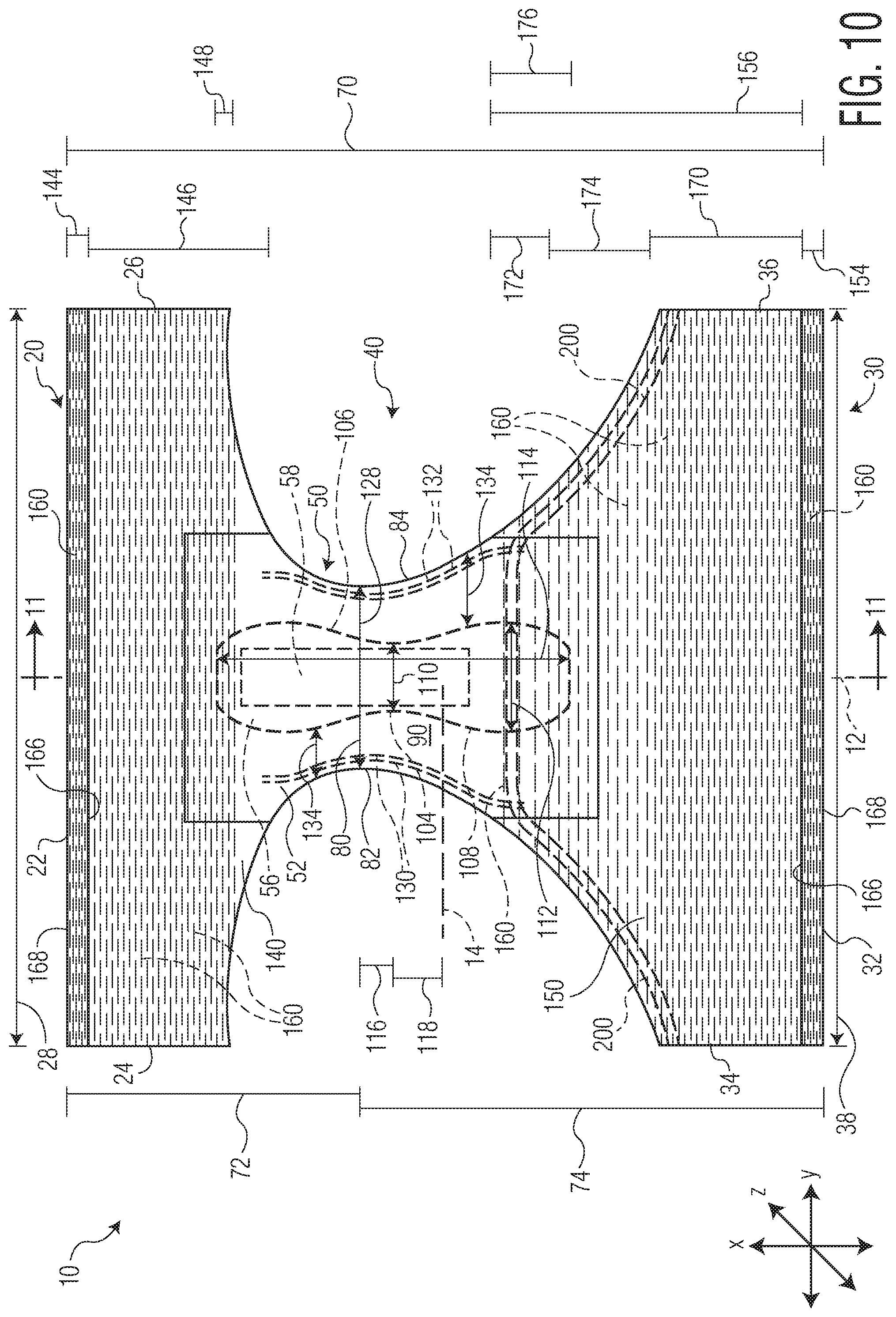 Patent US12318272 Figure 10 – Absorbent article