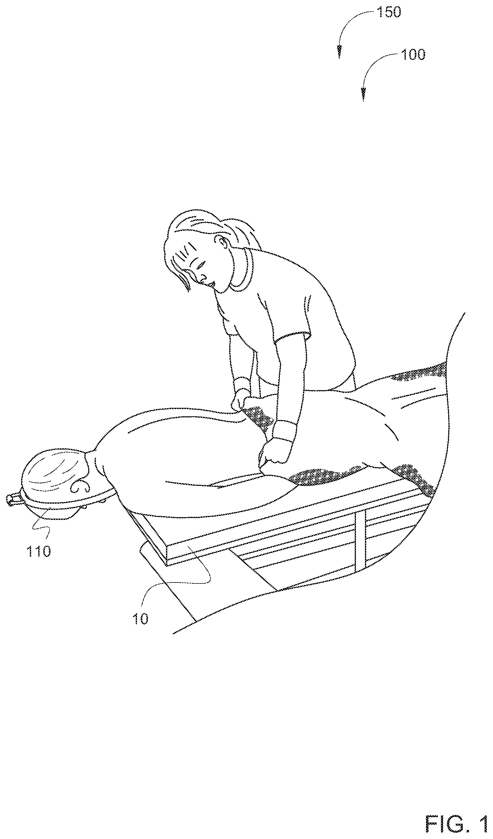 Patent US12318351 — Face cradle system — Figure 1