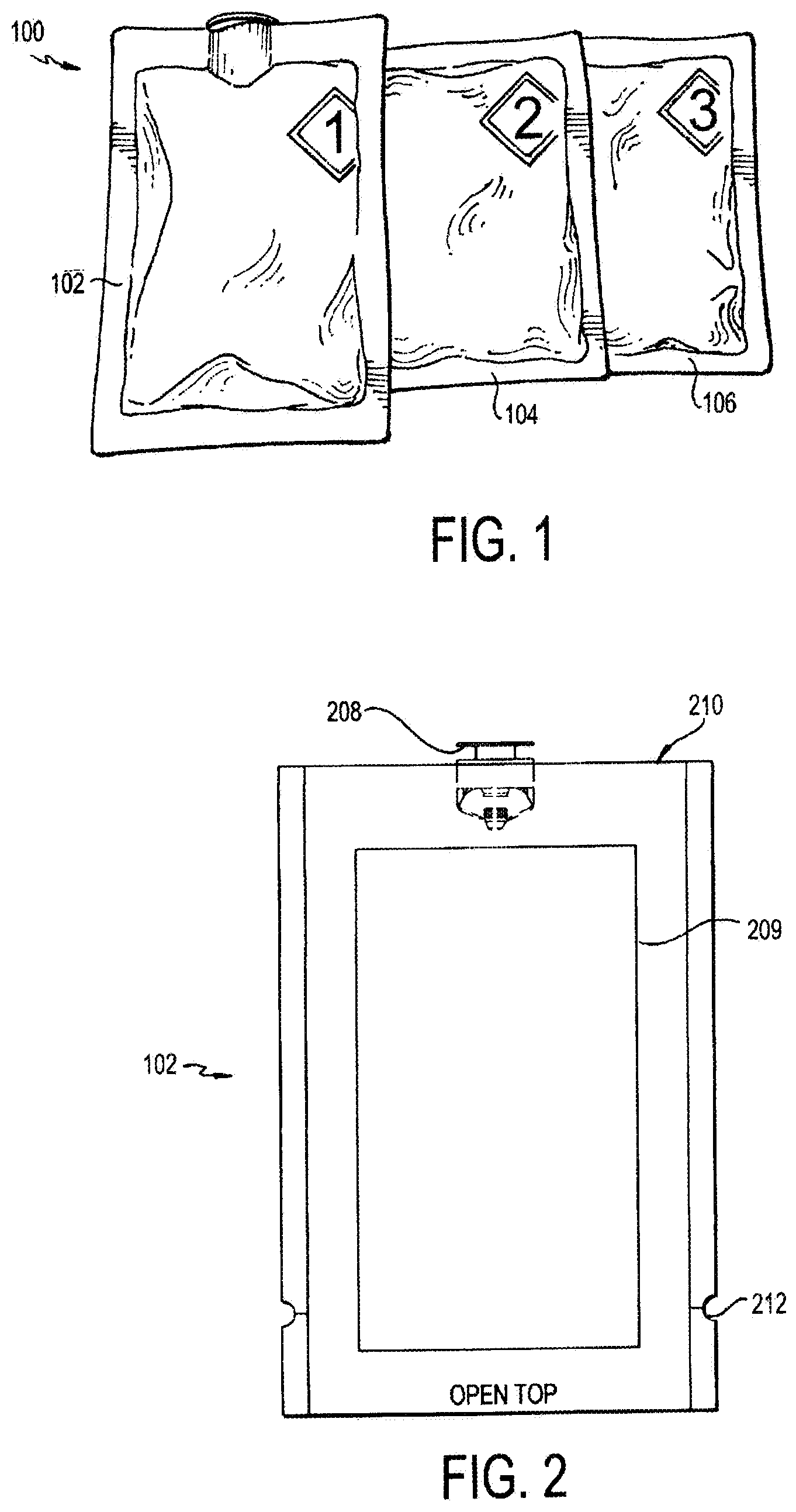 Patent US12318493 Figure 1 – Pouch with breakable seal