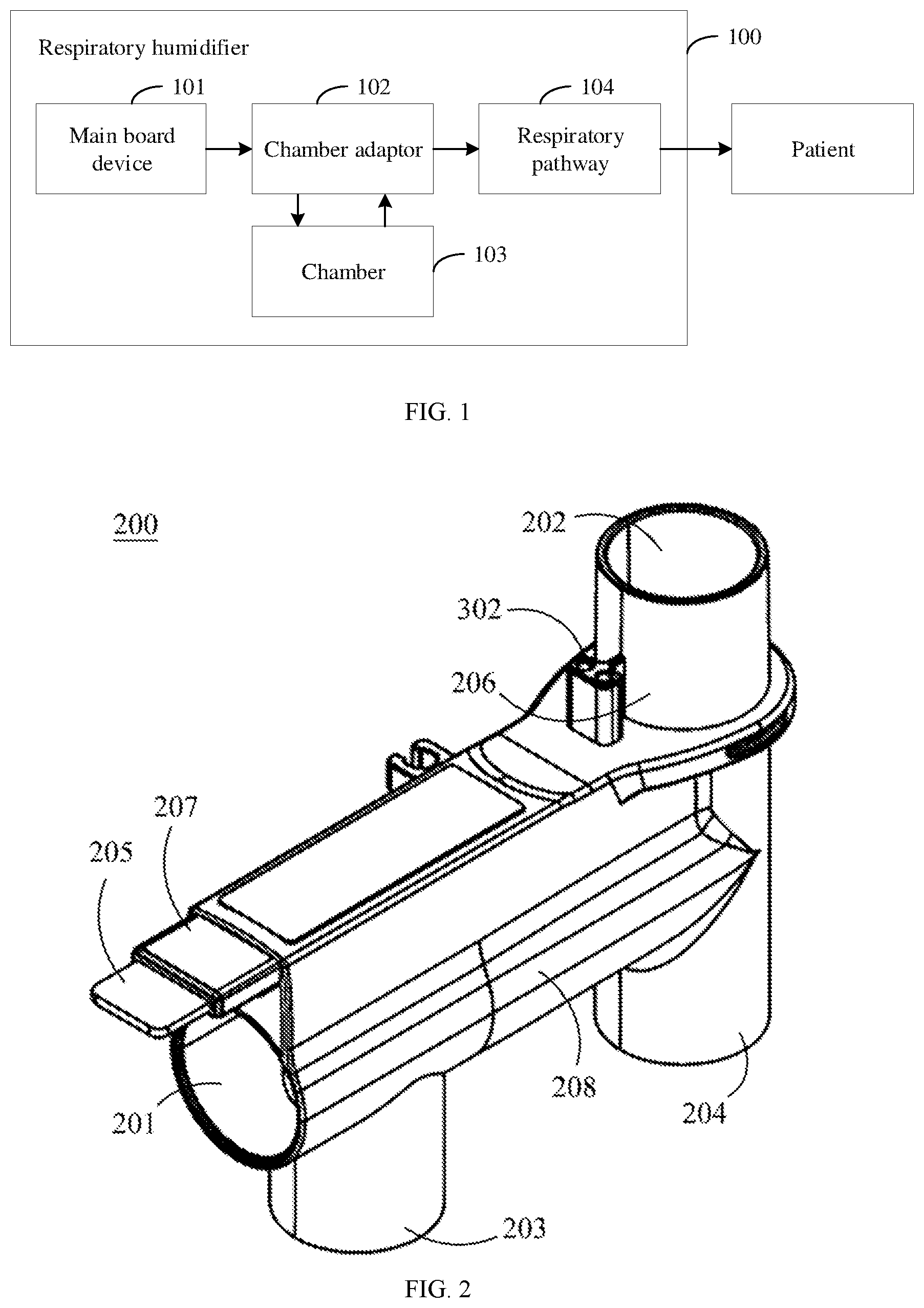 Patent US12318545 — Chamber adaptor and manufacturing method thereof — Figure 1