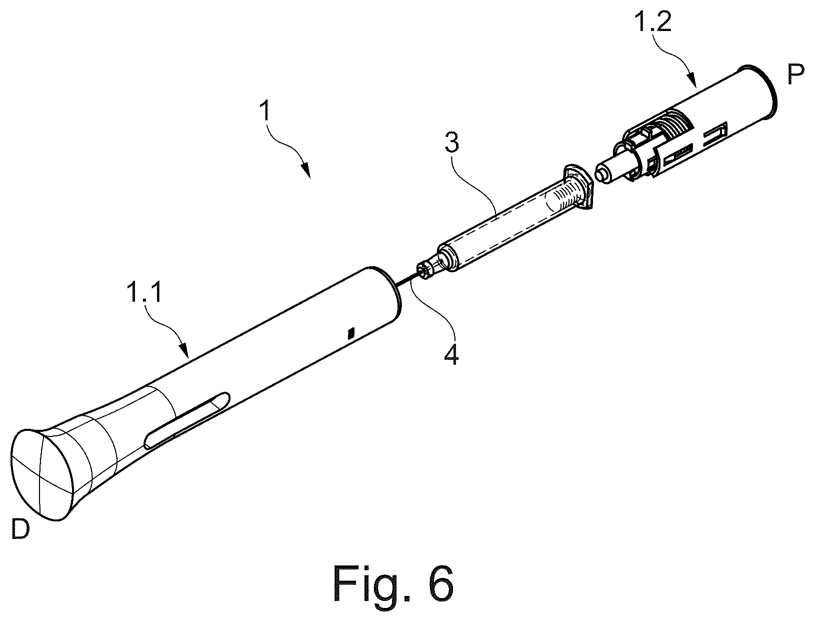 Patent US12318592 Figure 6 – Drug delivery device with feedback mechanism