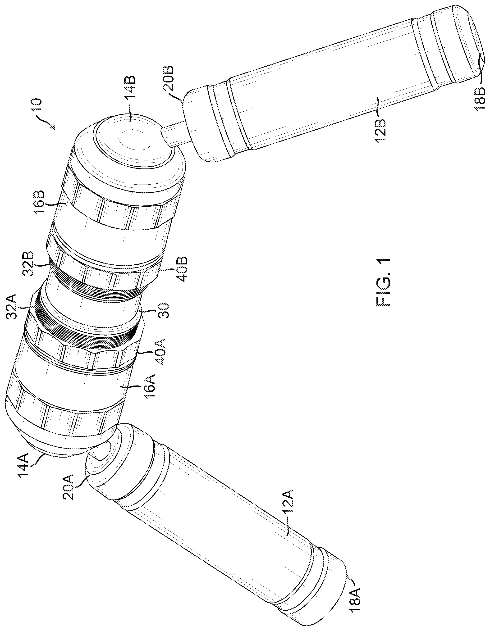 Patent US12318655 — Forearm muscle training device — Figure 1