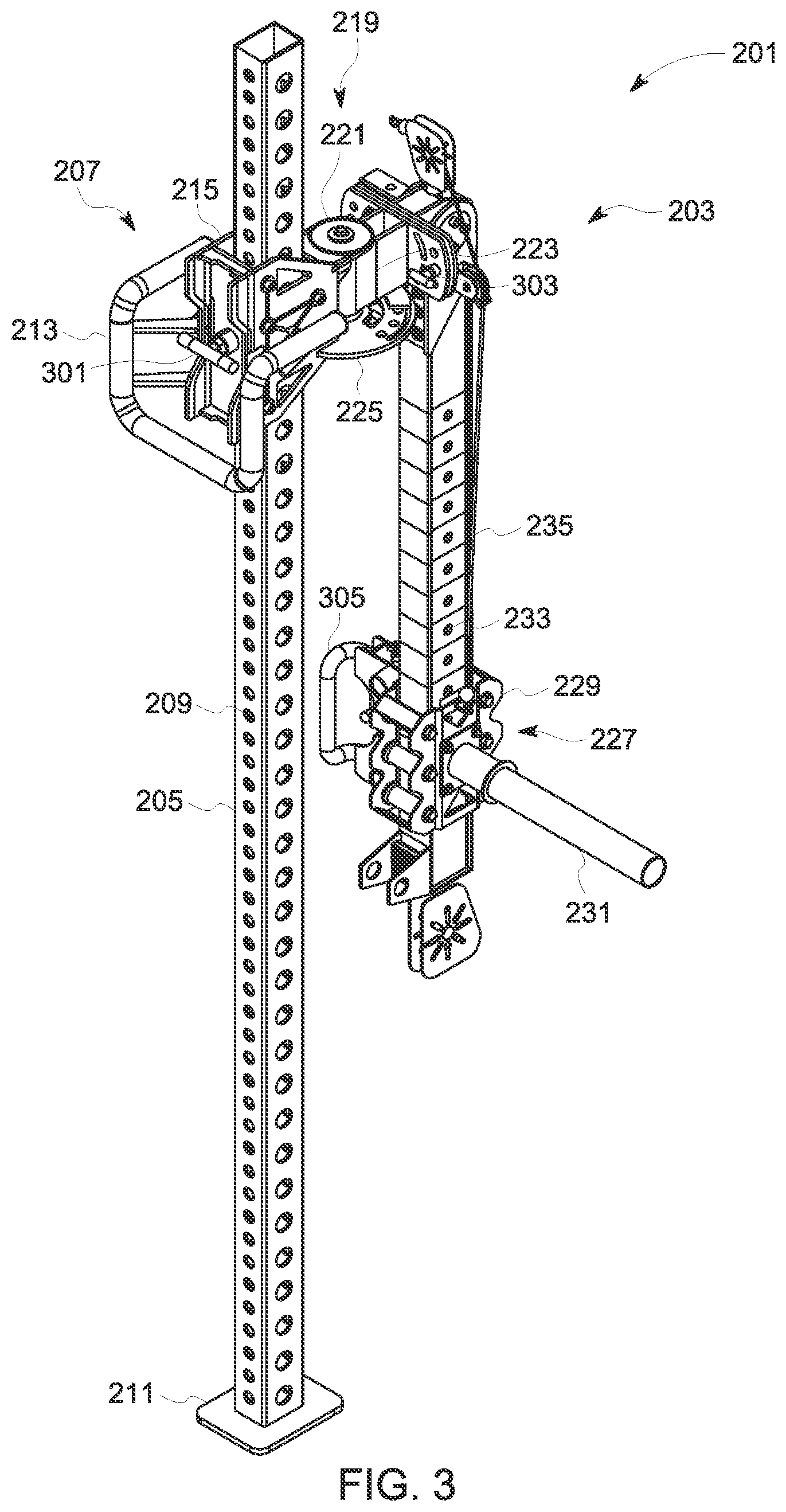Patent US12318657 Figure 3 – Exercise machine system and method of use