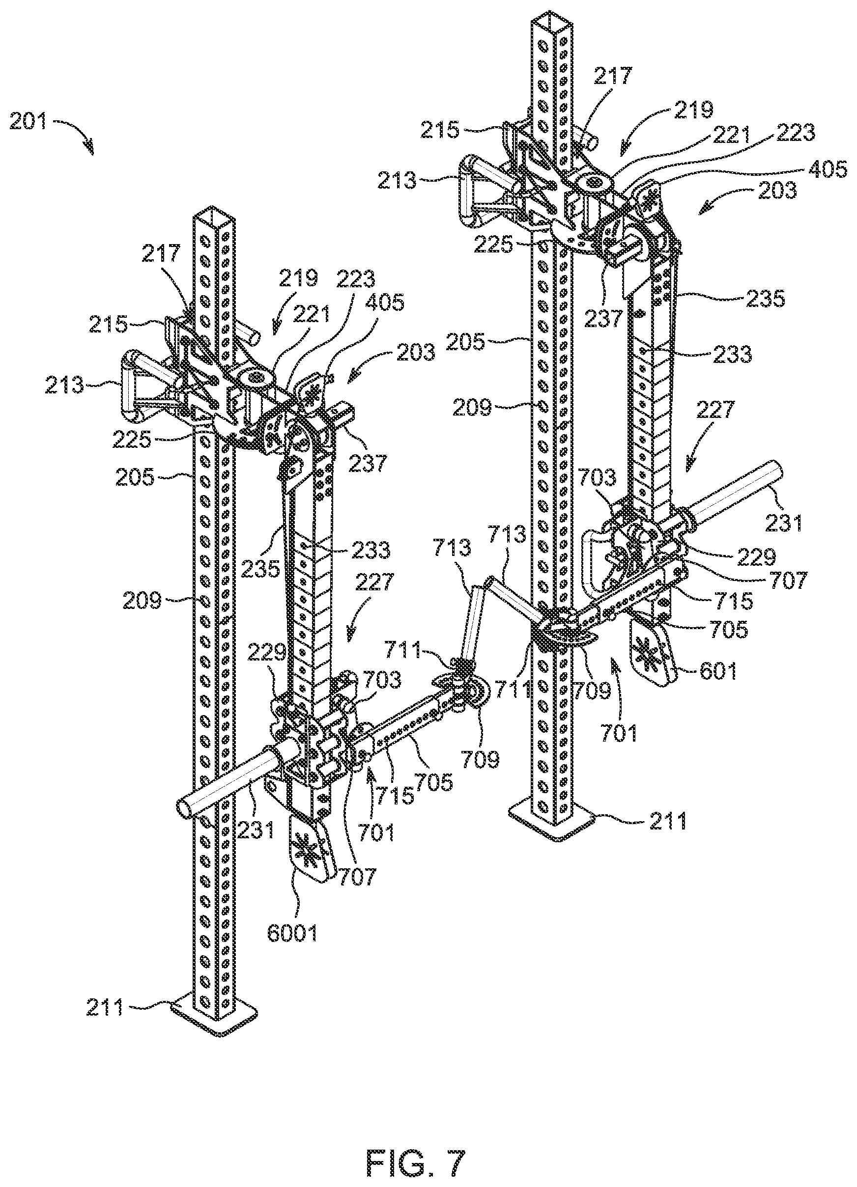 Patent US12318657 Figure 7 – Exercise machine system and method of use