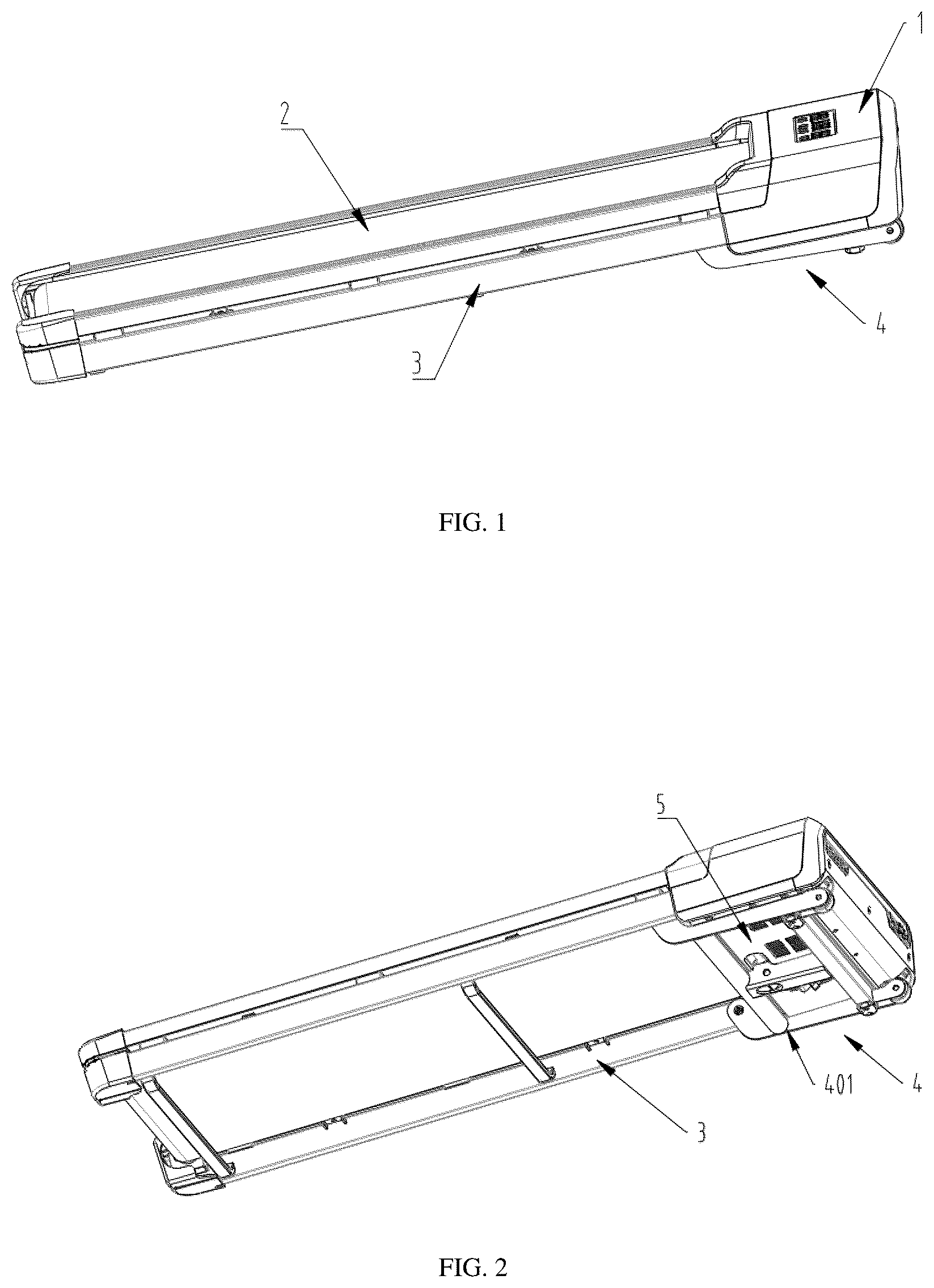 Patent US12318658 — Automatic chassis lifting mechanism for treadmill — Figure 1