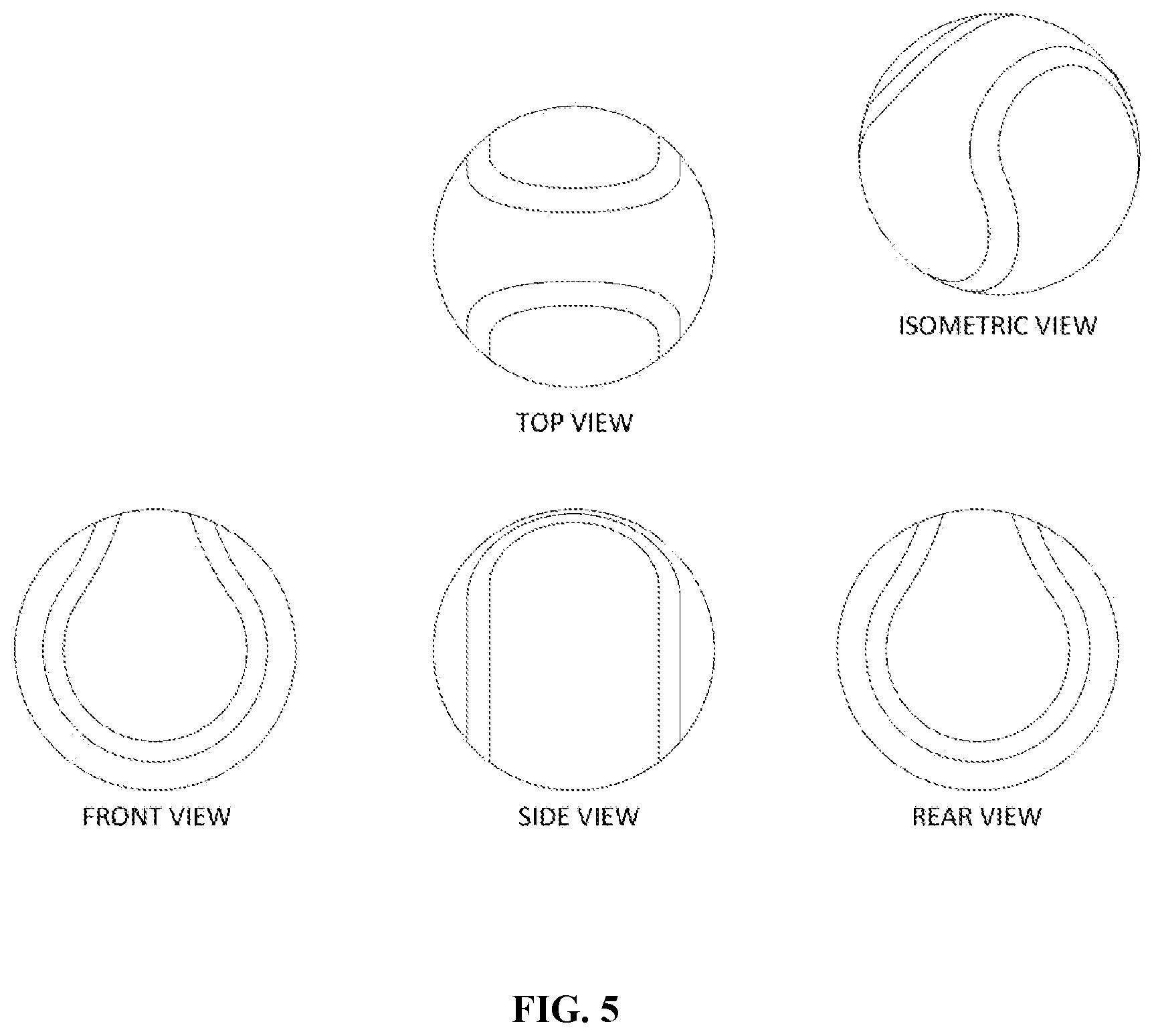 Patent US12318664 Figure 5 – Golf ball having at least one radar detectable mark