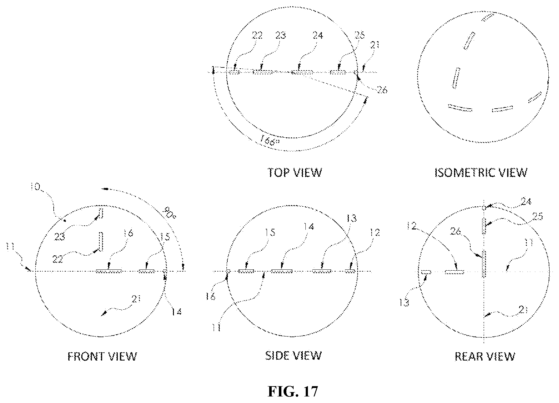 Patent US12318664 Figure 17 – Golf ball having at least one radar detectable mark