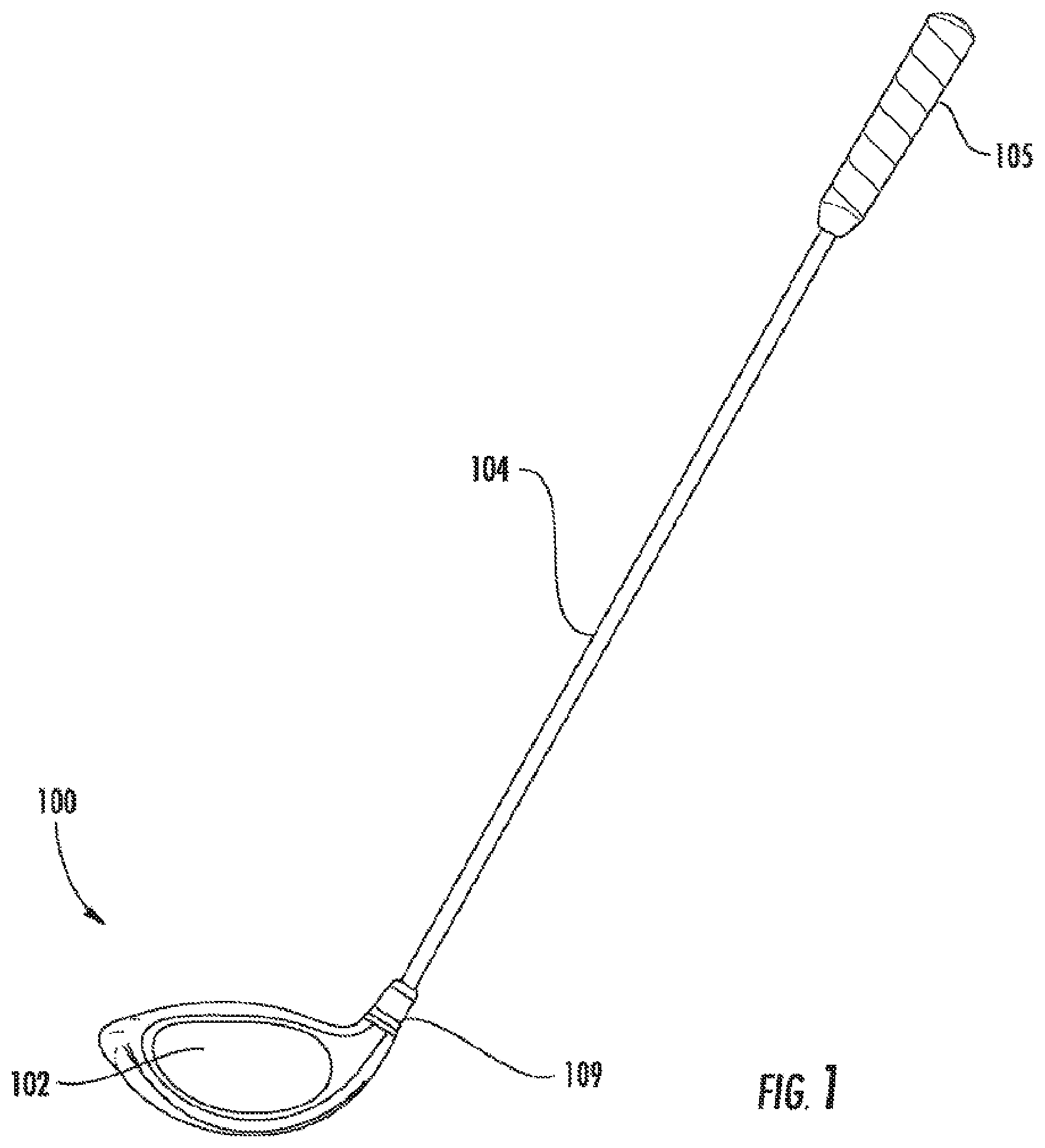 Patent US12318668 Figure 1 – Golf club head or other ball striking device having impact-influencing body features