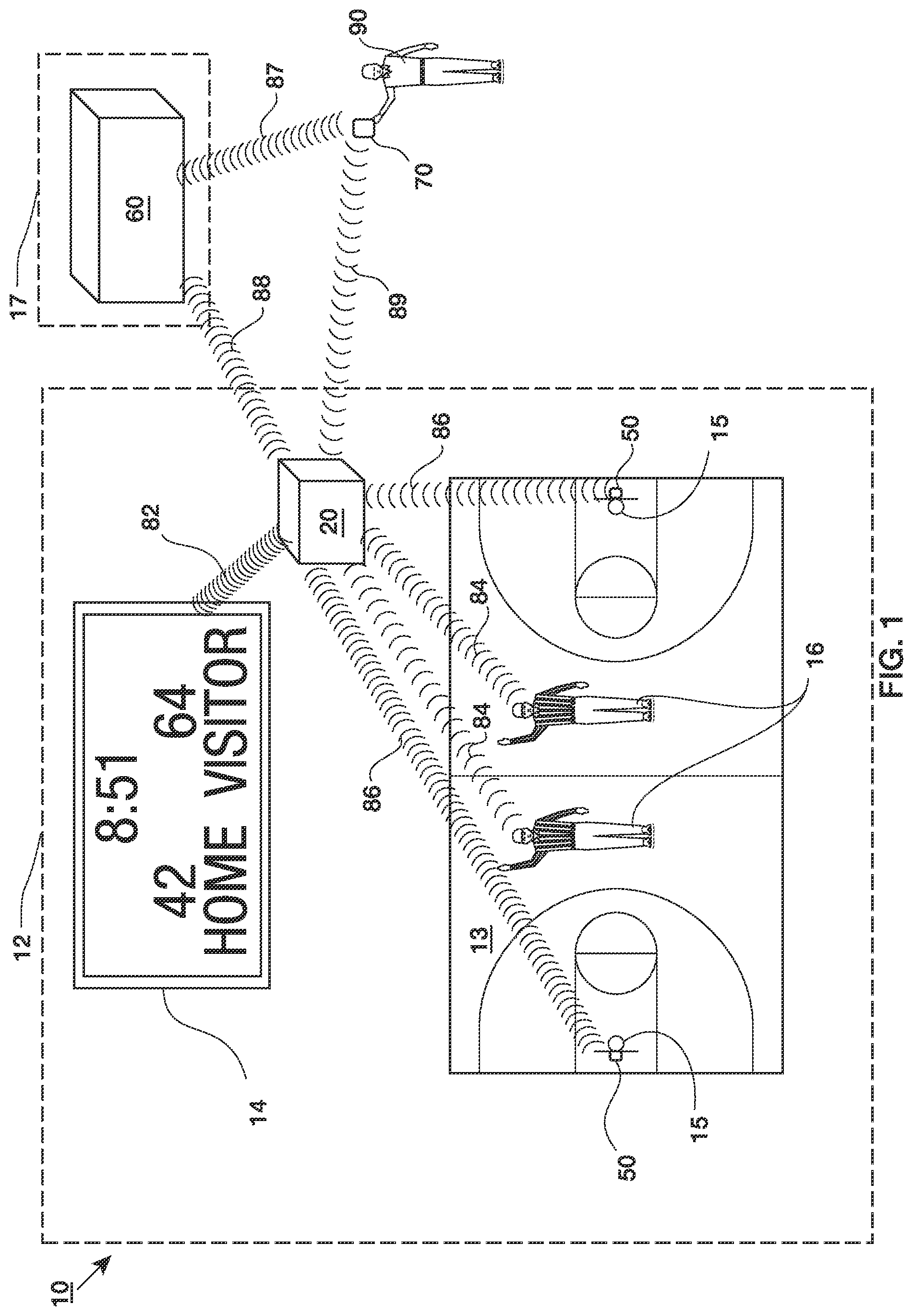 Patent US12318676 — System and method for collecting data in a live sporting event — Figure 1