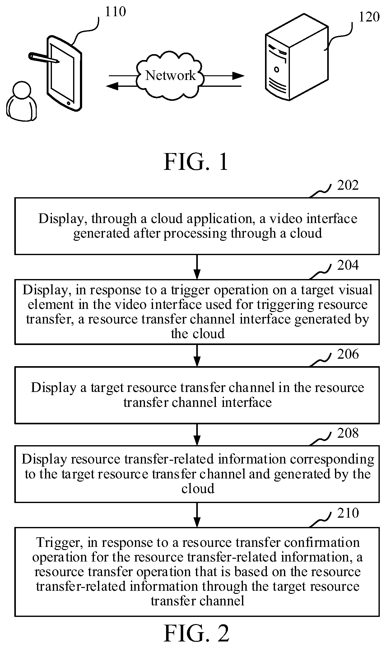 Patent US12318688 — Cloud application-based resource transfer method and apparatus, and computer device and storage medium — Figure 1