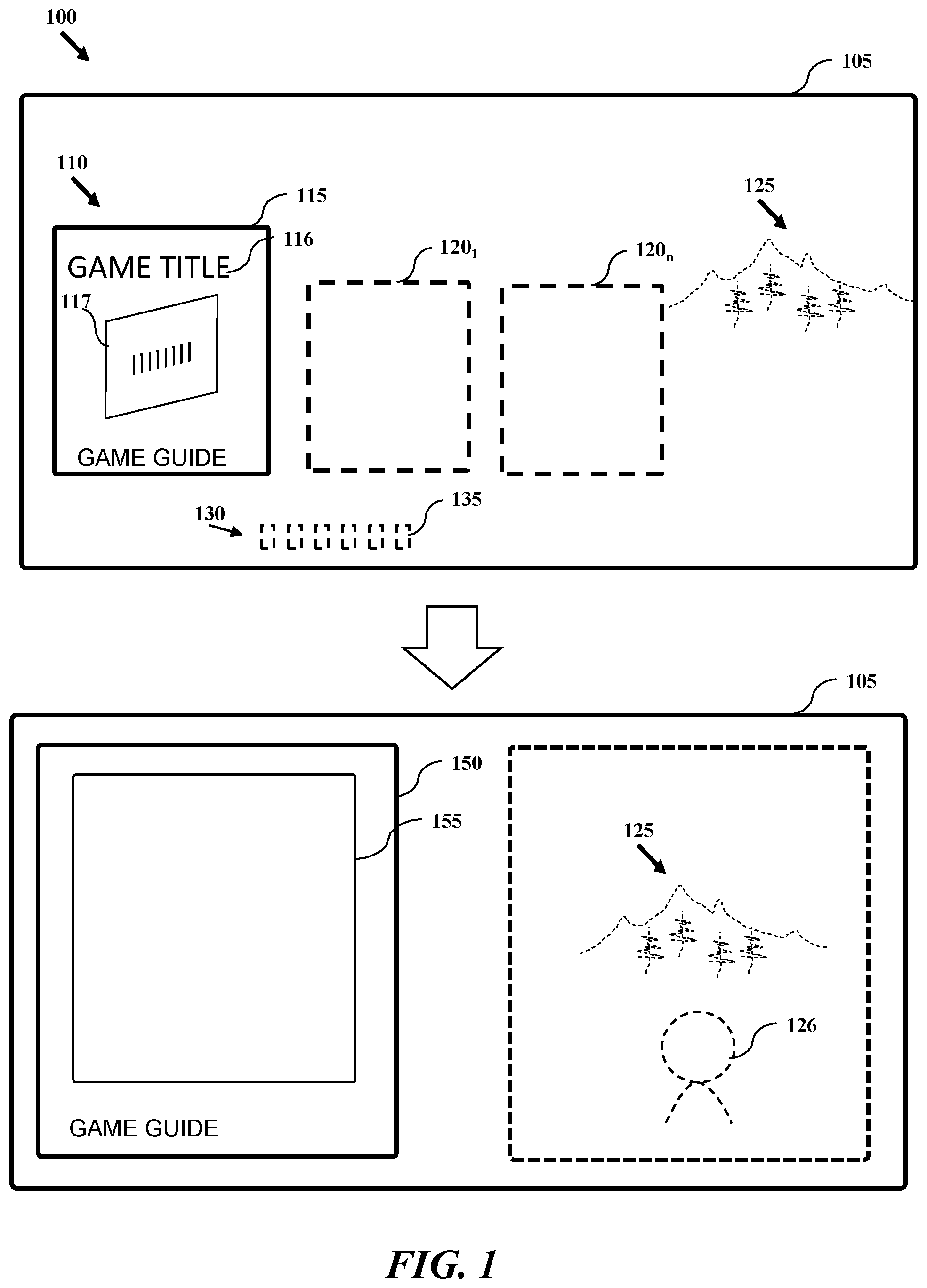 Patent US12318690 — Systems and methods for game assistance and presenting game guides — Figure 1