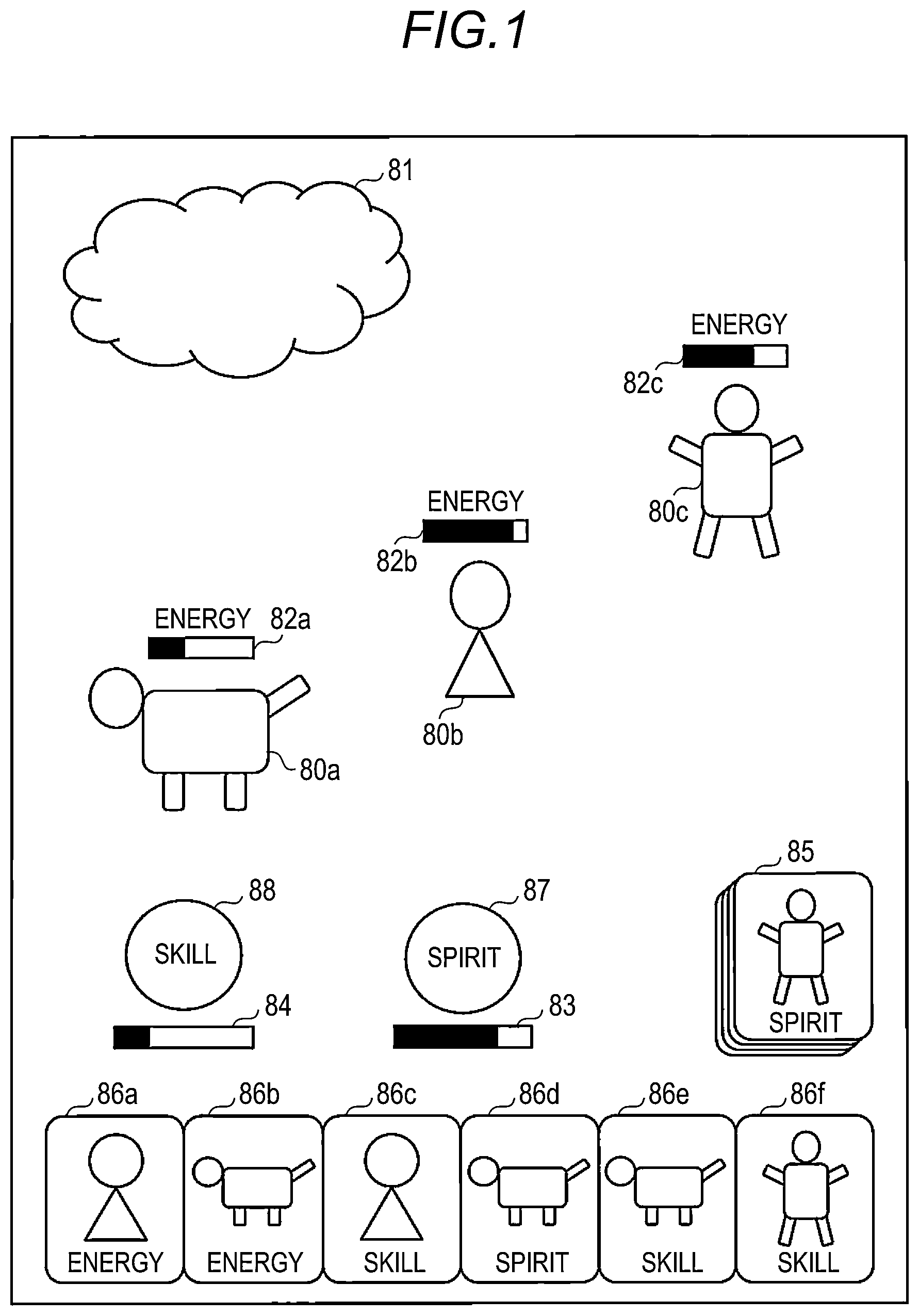 Patent US12318696 — Game control program, game control method, and game control system — Figure 1