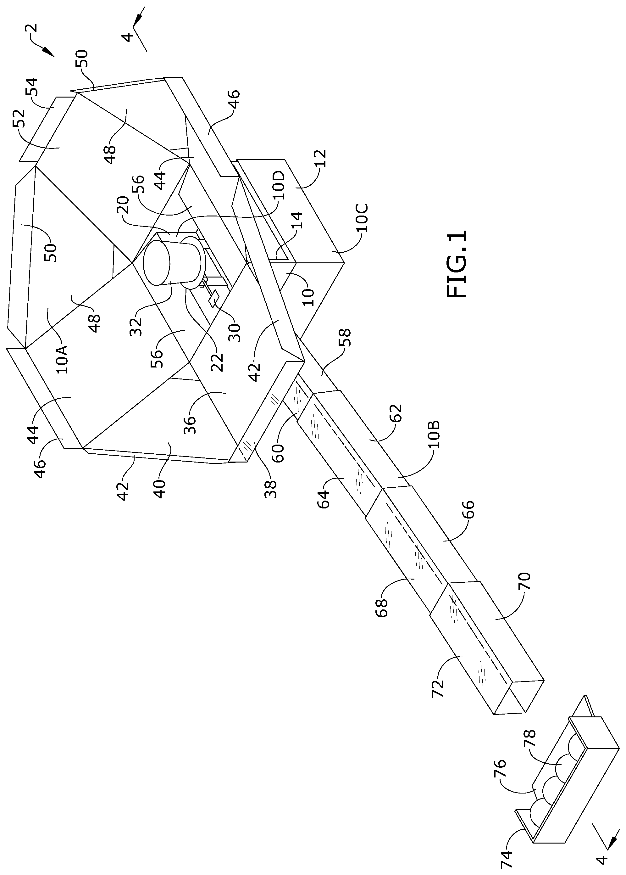 Patent US12318702 — Target game system with ball return device — Figure 1