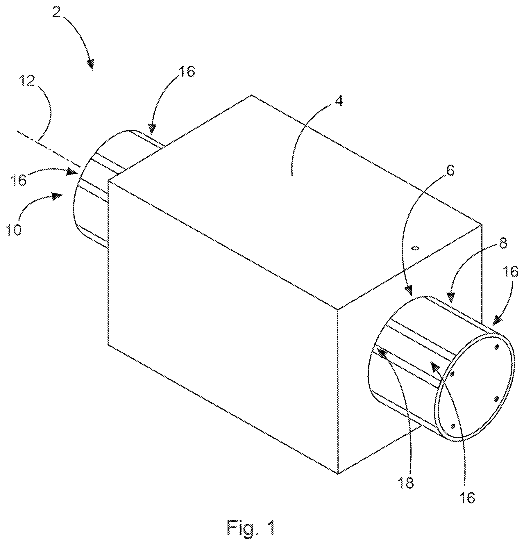 Patent US12318712 — Apparatus for filtering a fluid, in particular a plastic melt having impurities, and a valve arrangement for such a fluid — Figure 1